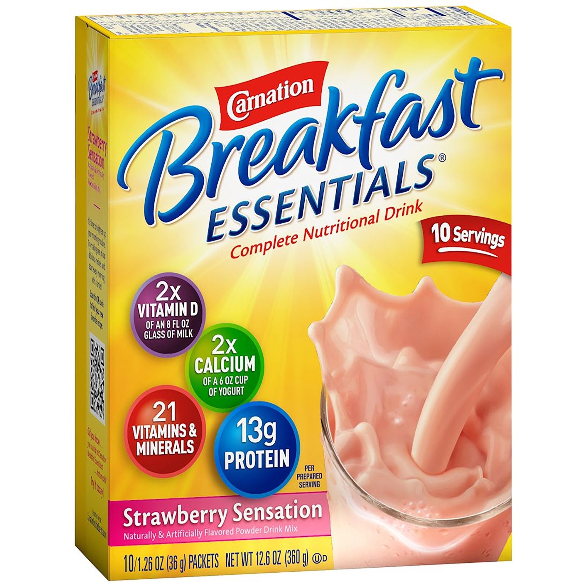 Carnation Breakfast Essentials® Strawberry Nutritional Drink (10 Units)