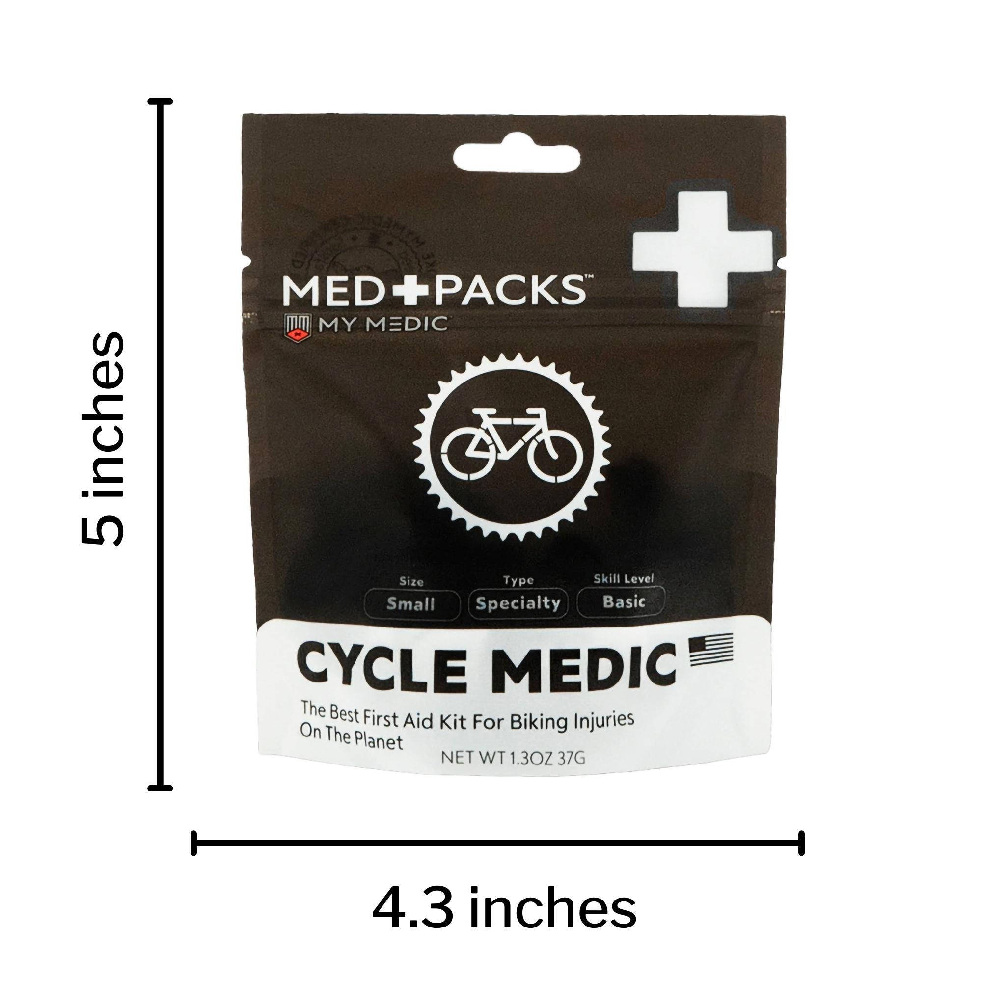 My Medic Med Packs First Aid Kit for Cyclists – Bike Injury Supplies in Portable Pouch (1 Unit)