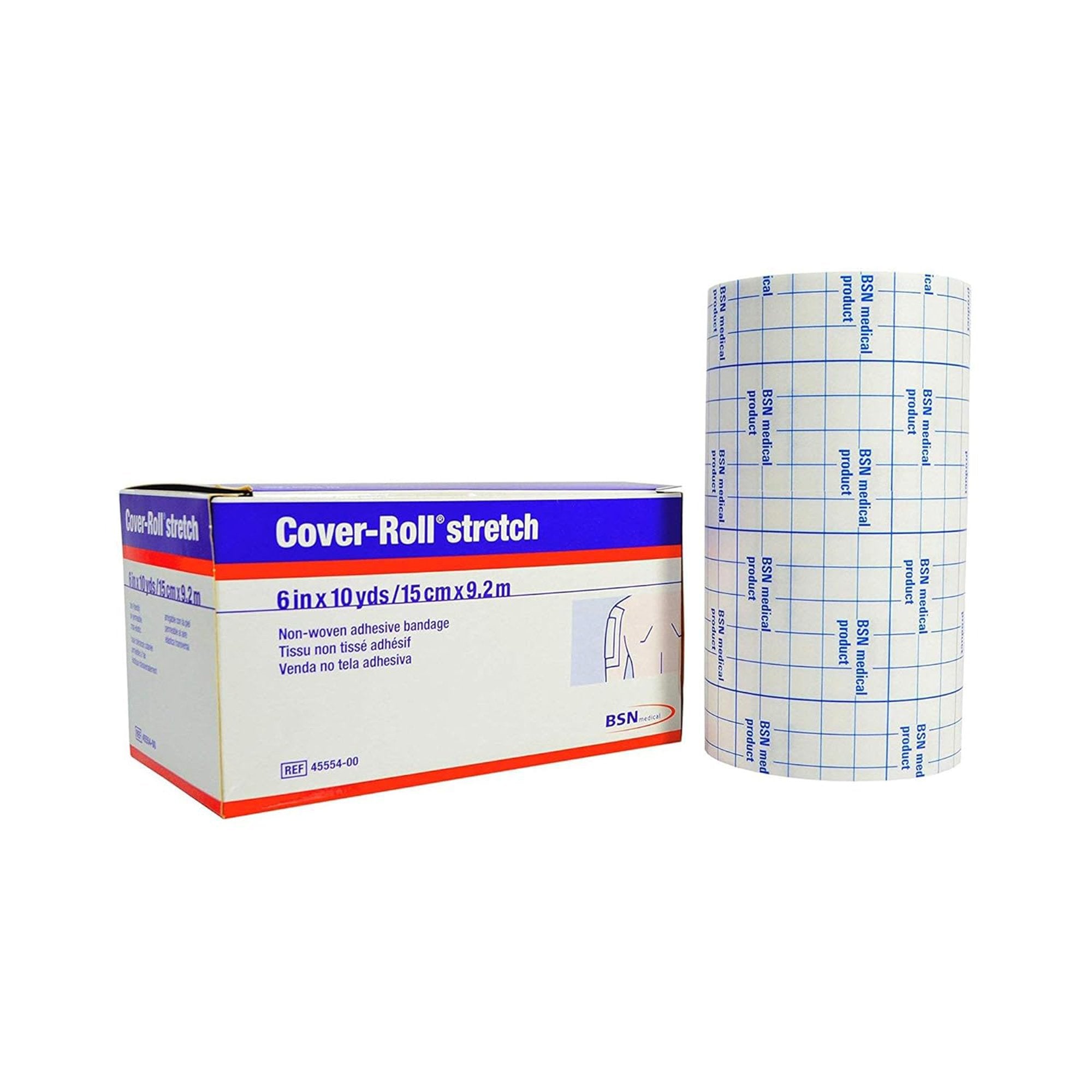 Cover-Roll® Stretch Nonwoven Polyester Dressing Retention Tape, 6 Inch x 10 Yard, White (1 Unit)