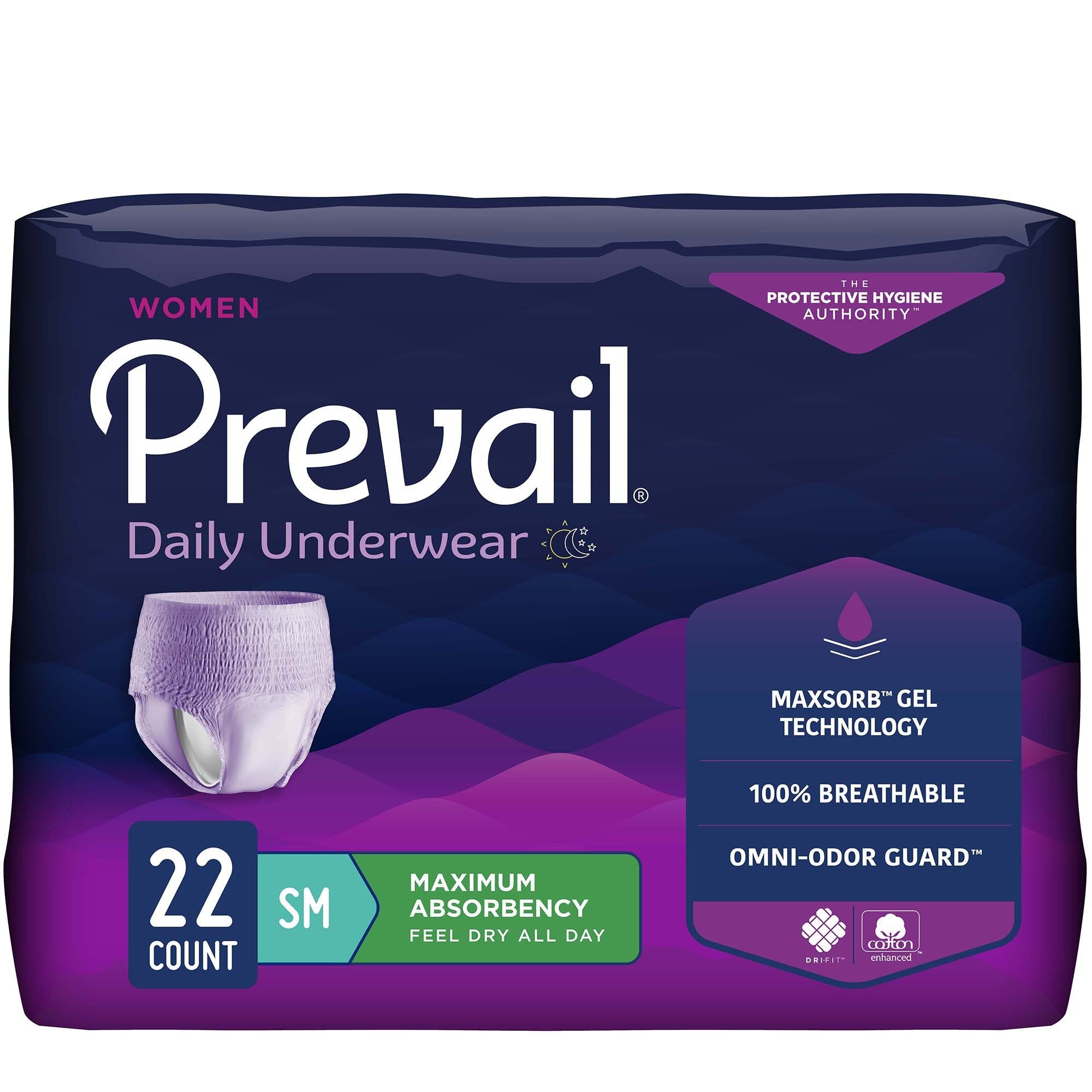 Prevail® Daily Underwear Maximum Absorbent Underwear, Small (22 Units)