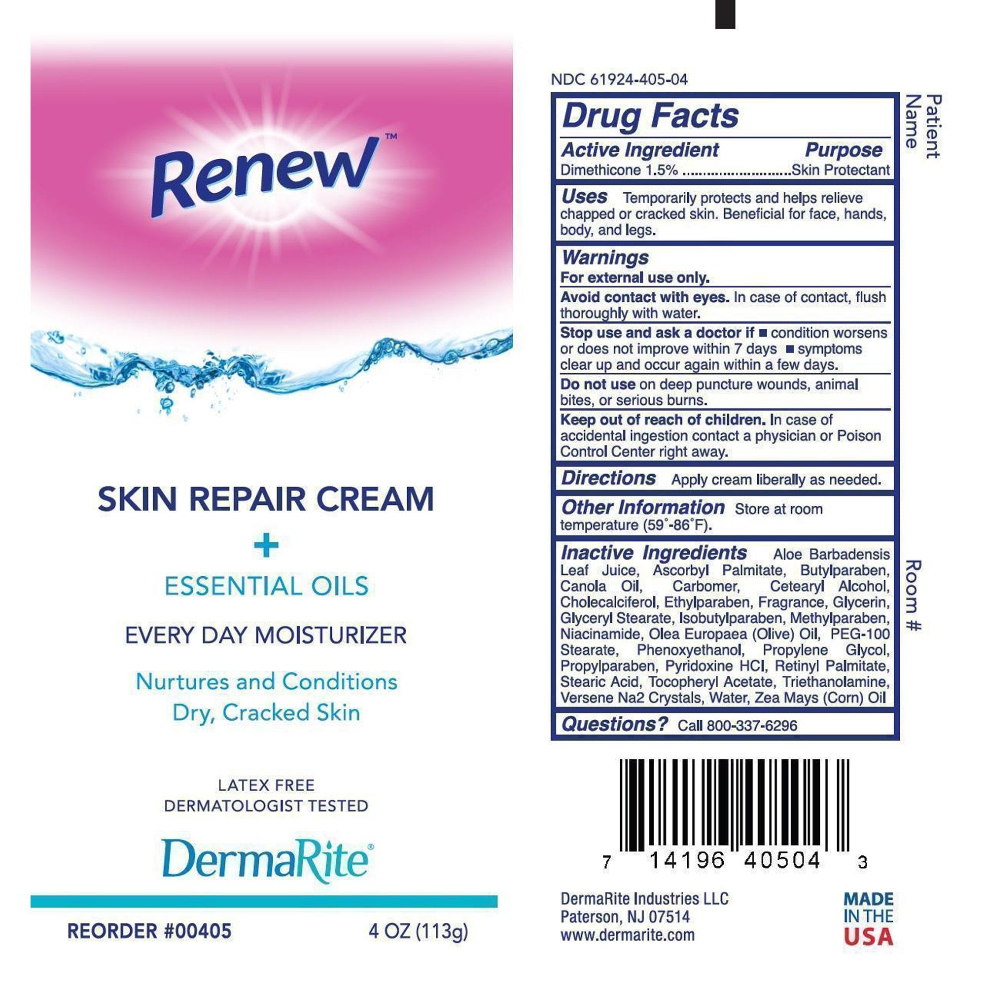 Renew™ Scented Skin Repair Cream, 4 oz. - Moisturizing Barrier (12-Pack)