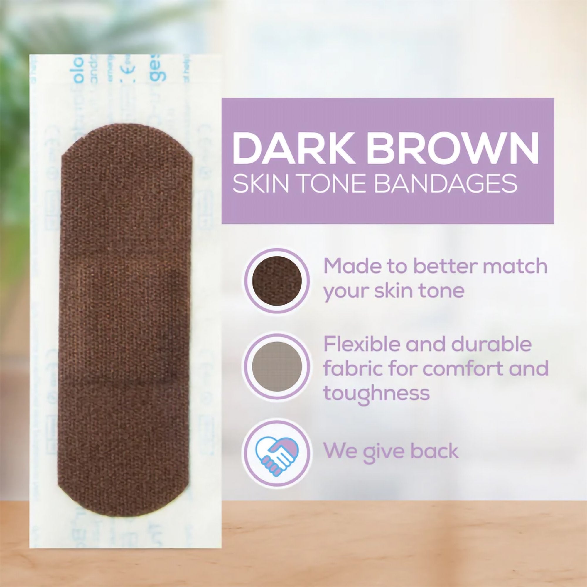 TruColour® Dark Brown Adhesive Strip, 1 x 3 Inch (30 Units)