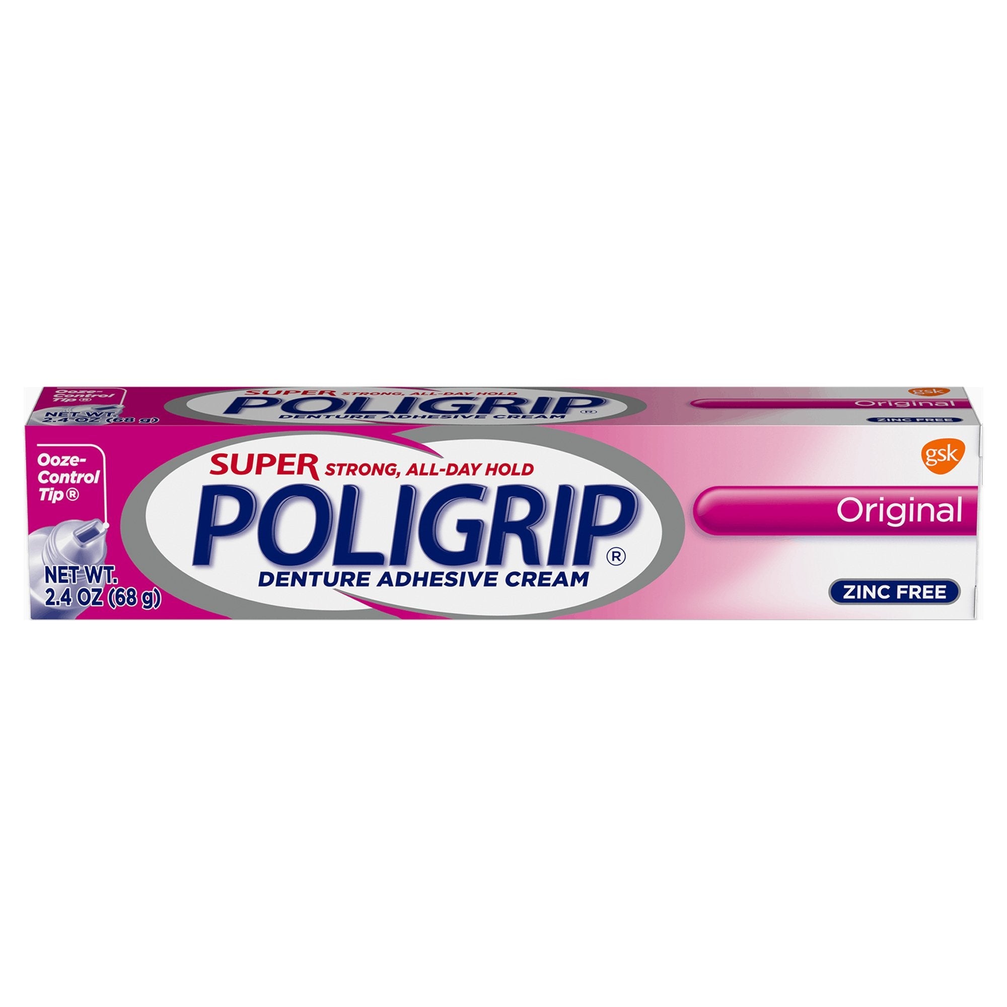 Super Poligrip® Original Denture Adhesive Cream, 2.4 oz Tube (1 Unit)