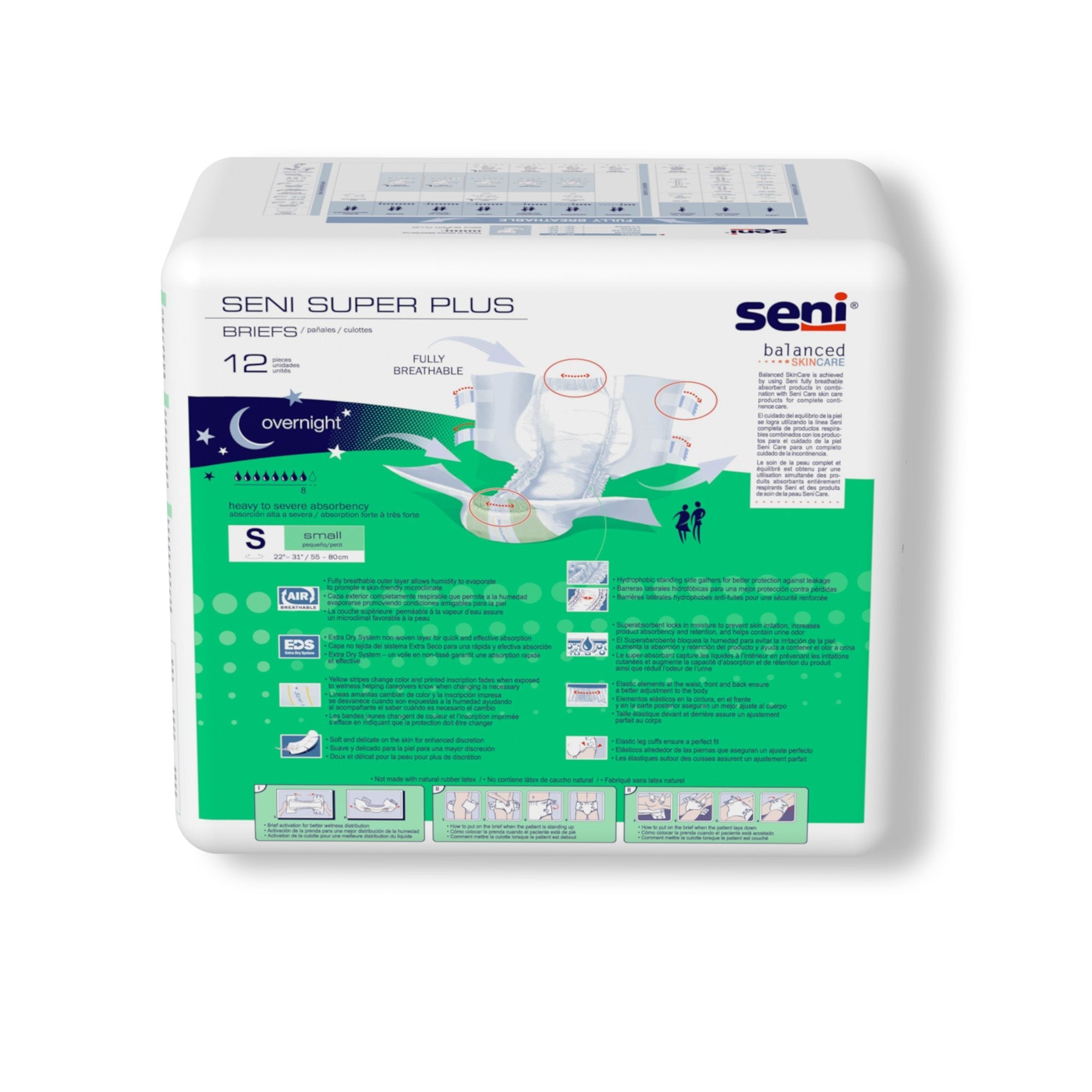 Seni® Super Plus Heavy to Severe Absorbency Incontinence Brief, Small (12 Units)