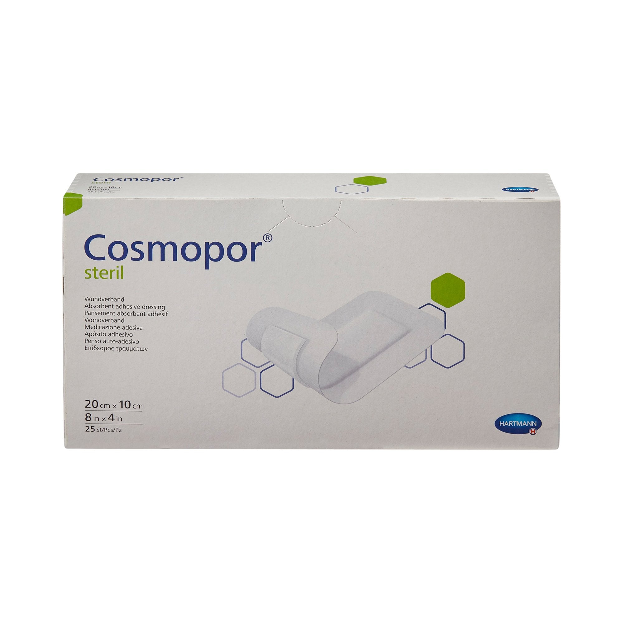 Cosmopor® Adhesive Dressing, 4 x 8 Inch (25 Units)