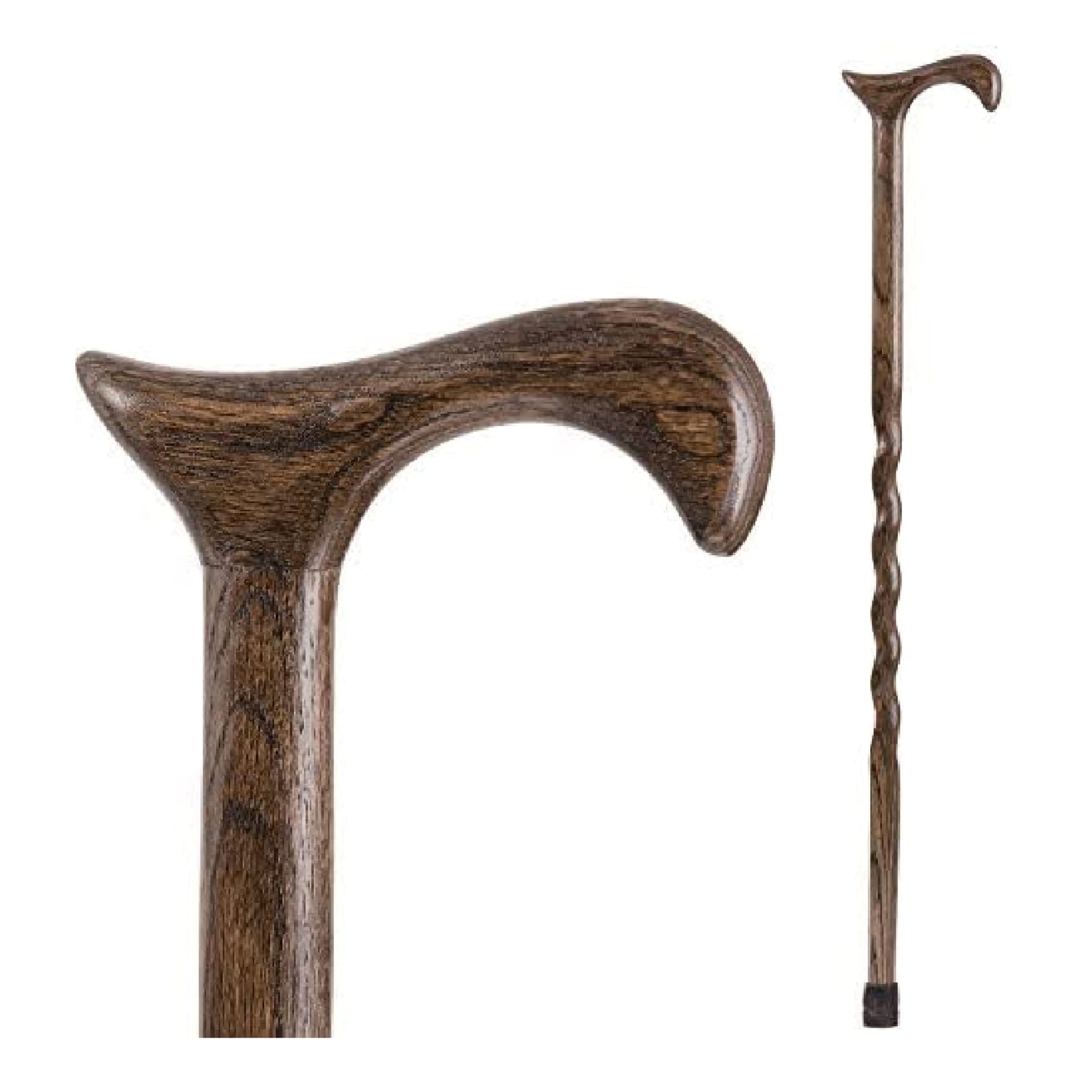 Brazos™ Twisted Oak Derby Cane, 37 Inch Height, Flint Color (1 Unit)