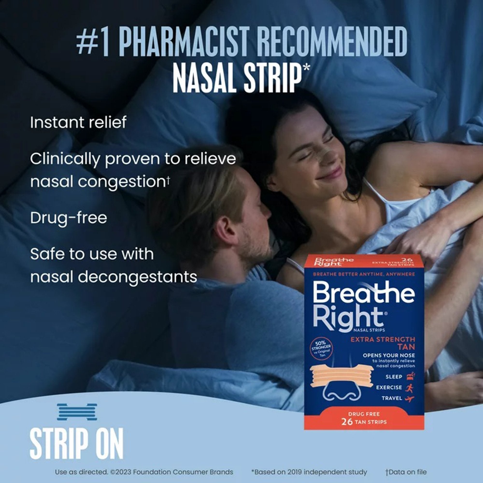 Breathe Right Nasal Strips, Extra Strength (26 Units)