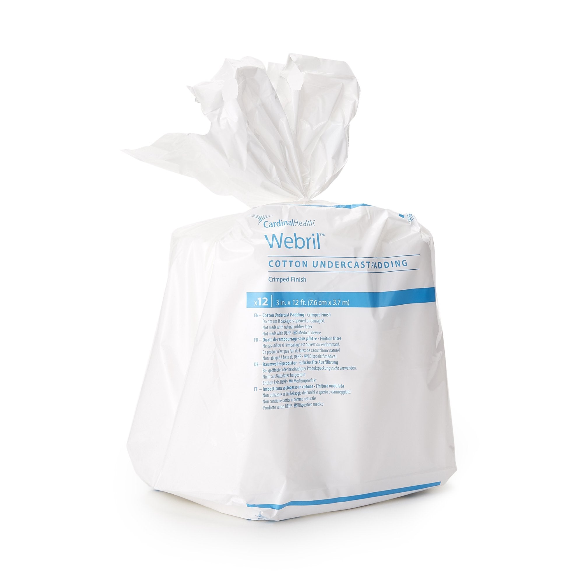 Webril Undercast Cotton Cast Padding, Nonsterile, 6 Inch x 4 Yard (6 Units)