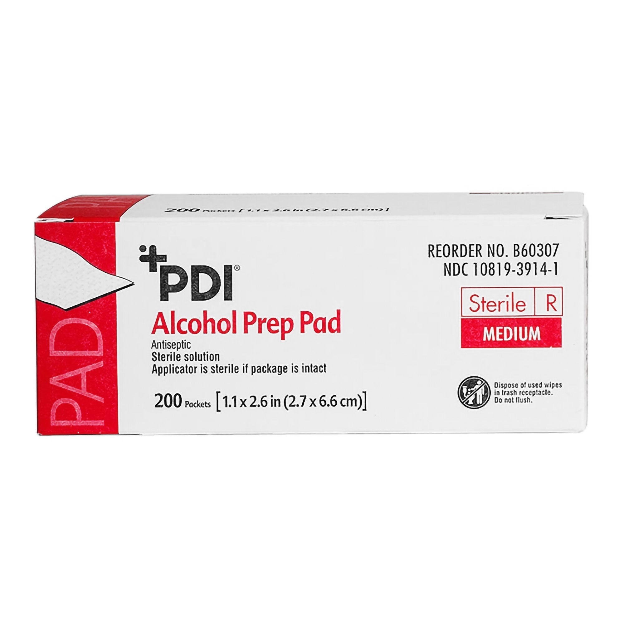 PDI® Alcohol Prep Pad, 2 x 2 Inch (200 Units)