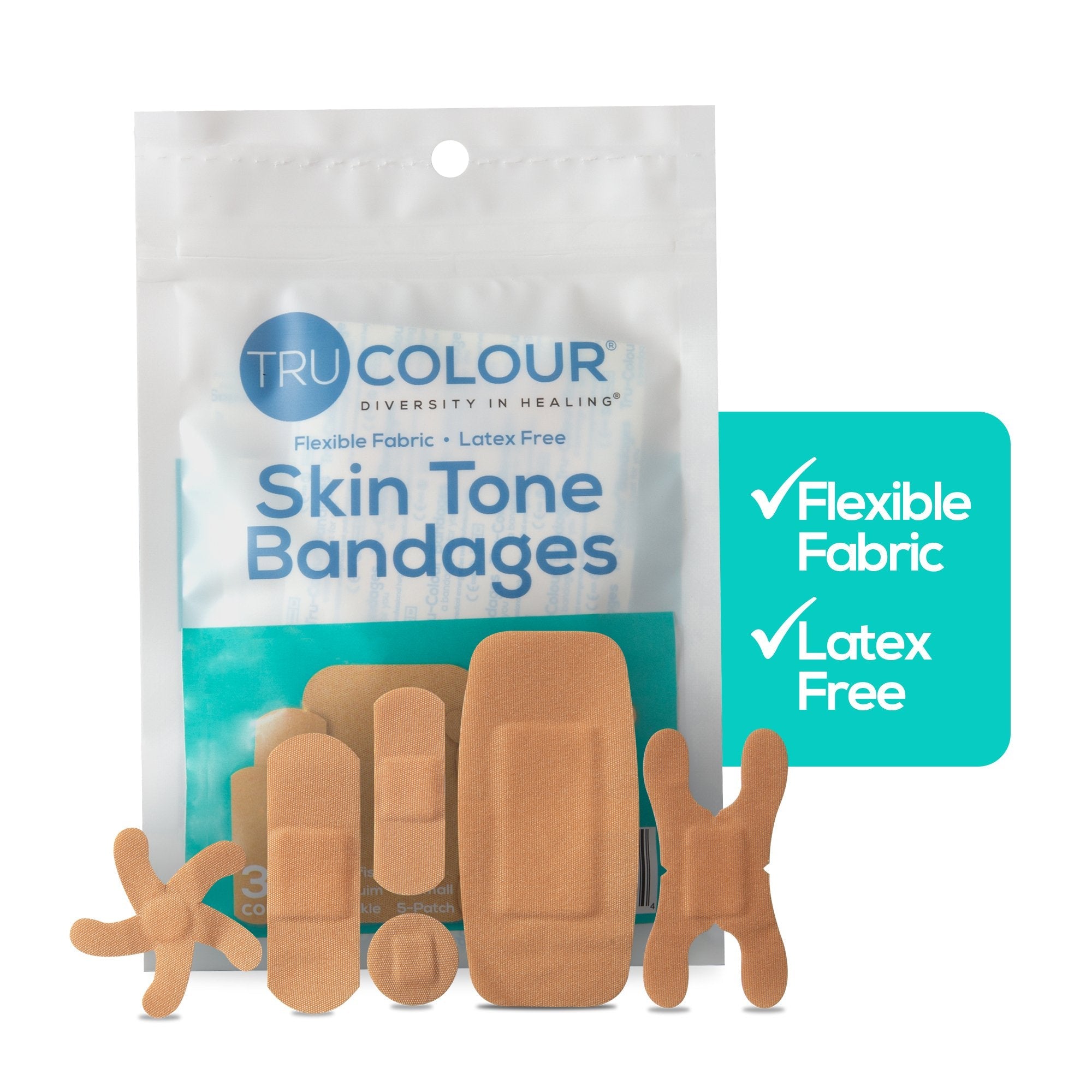 TruColour® Beige Adhesive Strip, Assorted Shapes and Sizes (1500 Units)