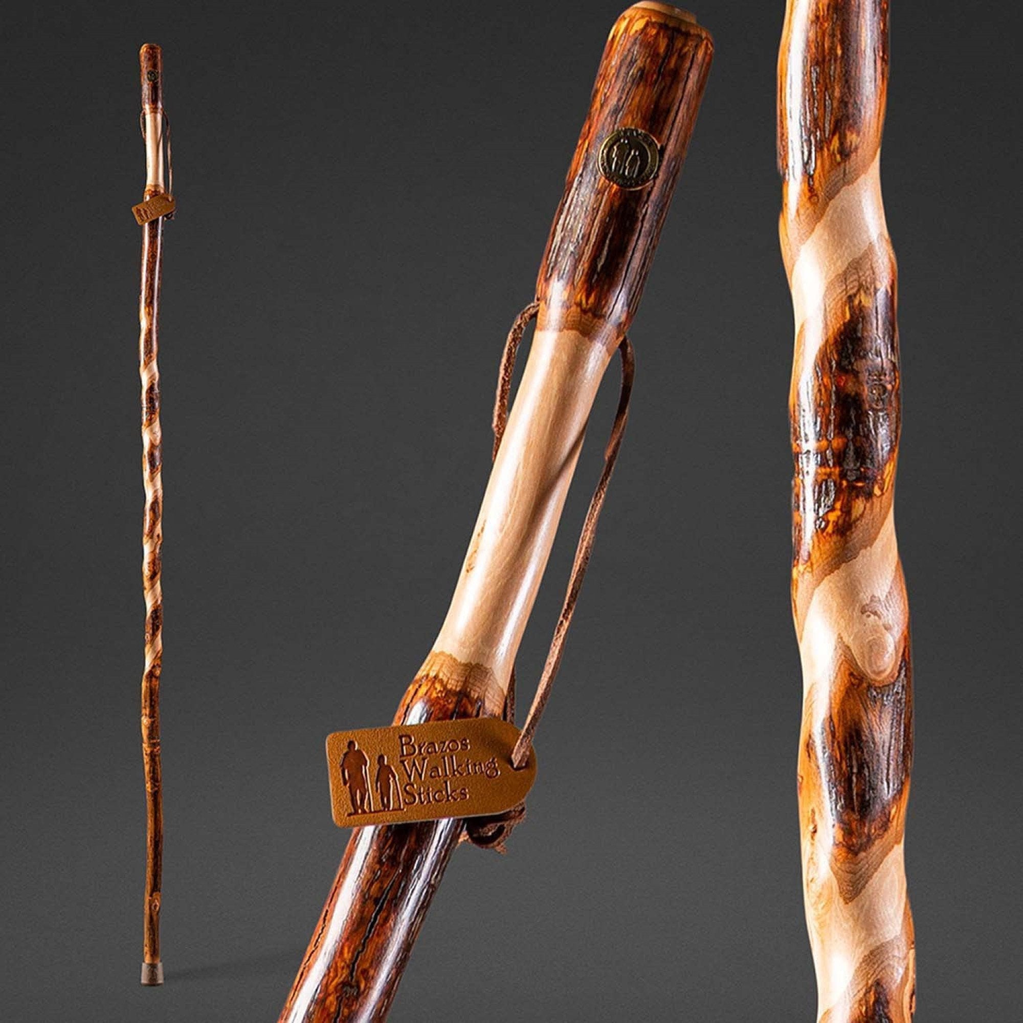 Brazos™ Twisted Hickory Rustic Walking Stick, 58-Inch Height (1 Unit)