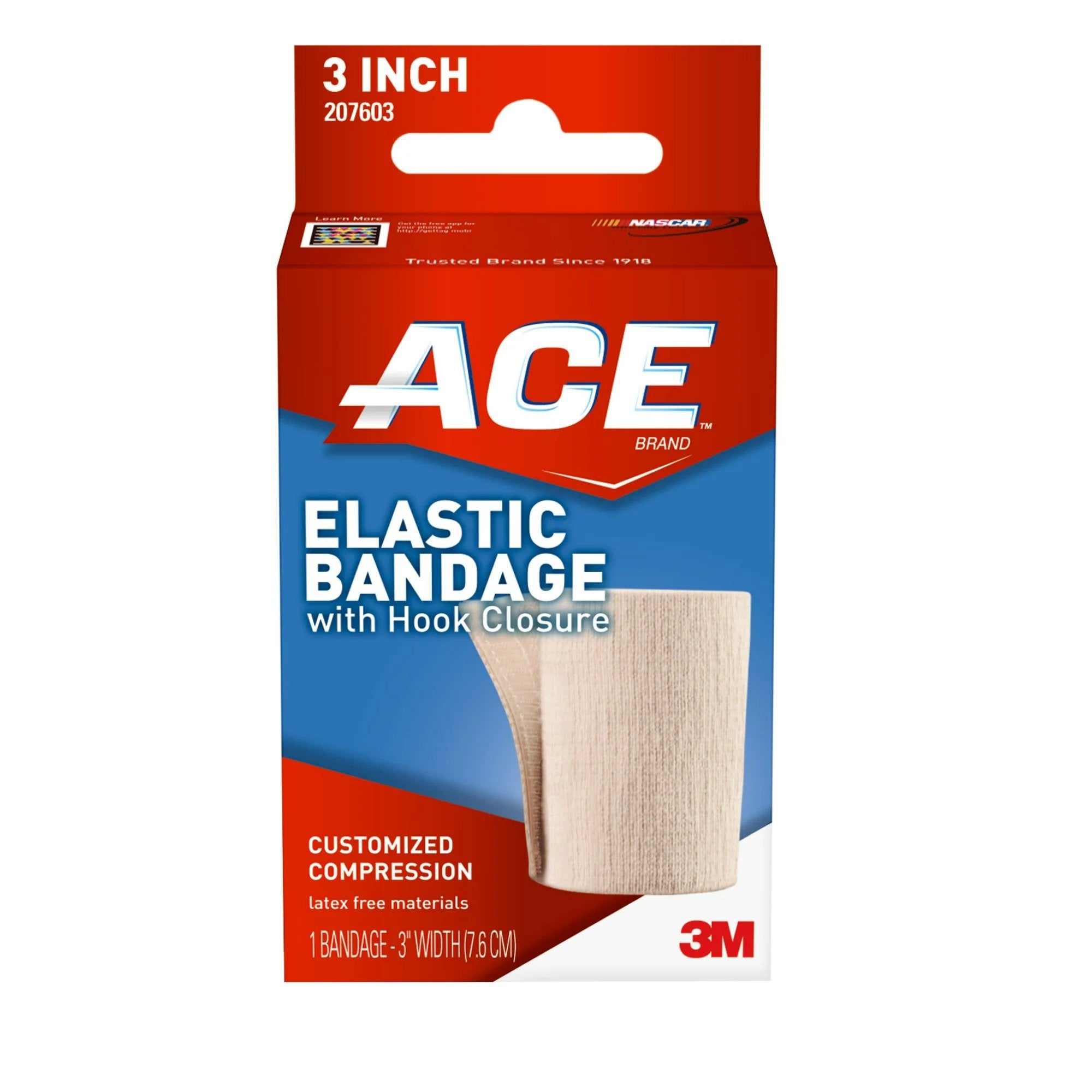 3M™ Ace™ Single Hook and Loop Closure Elastic Bandage, 3 Inch Width (72 Units)