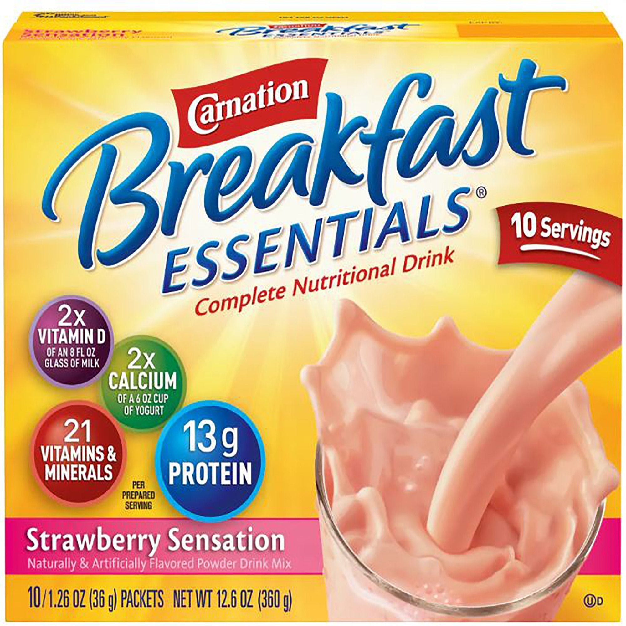 Carnation Breakfast Essentials® Strawberry Nutritional Drink (10 Units)