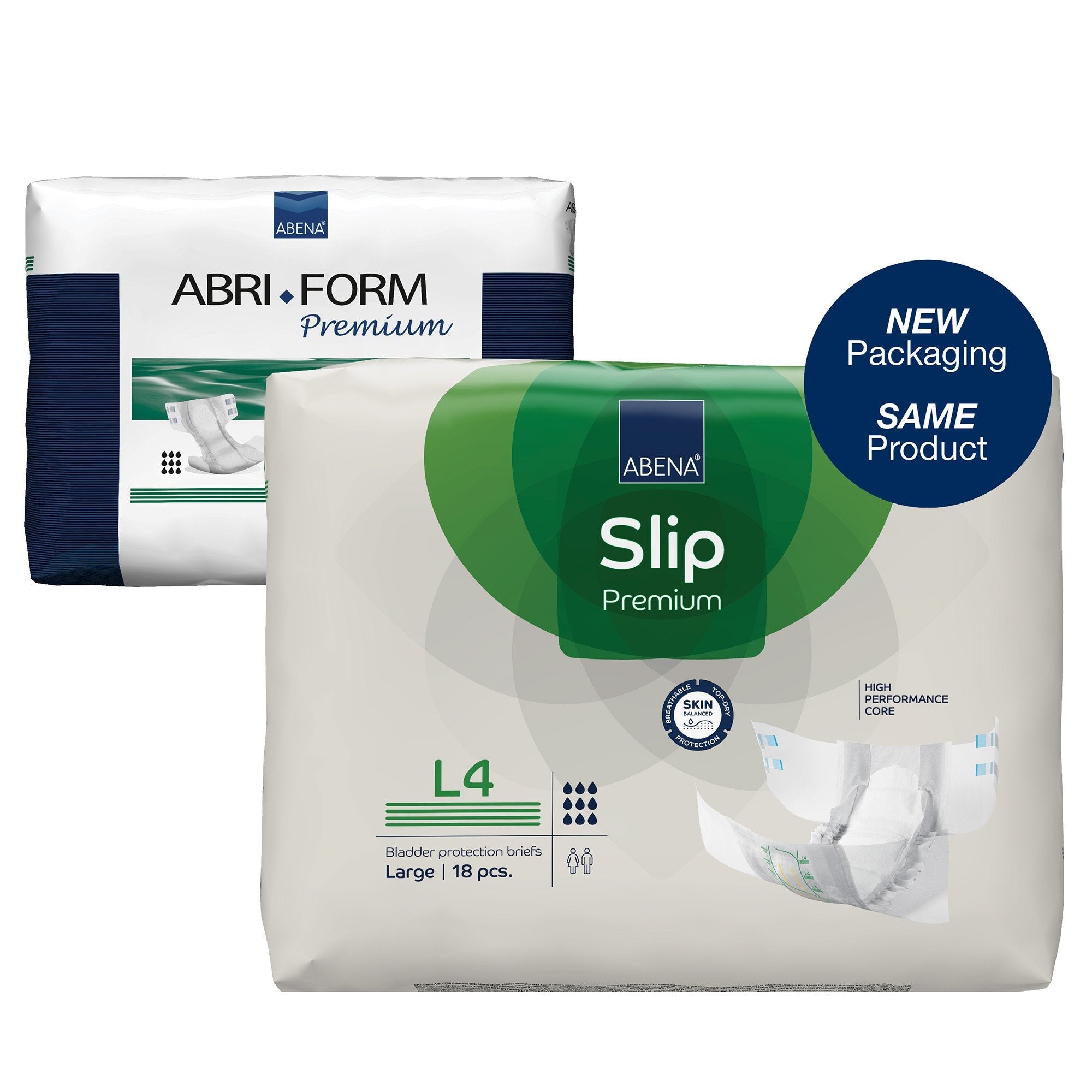 Abena® Slip Premium L4 Large - Optimal Leak Protection Incontinence Briefs