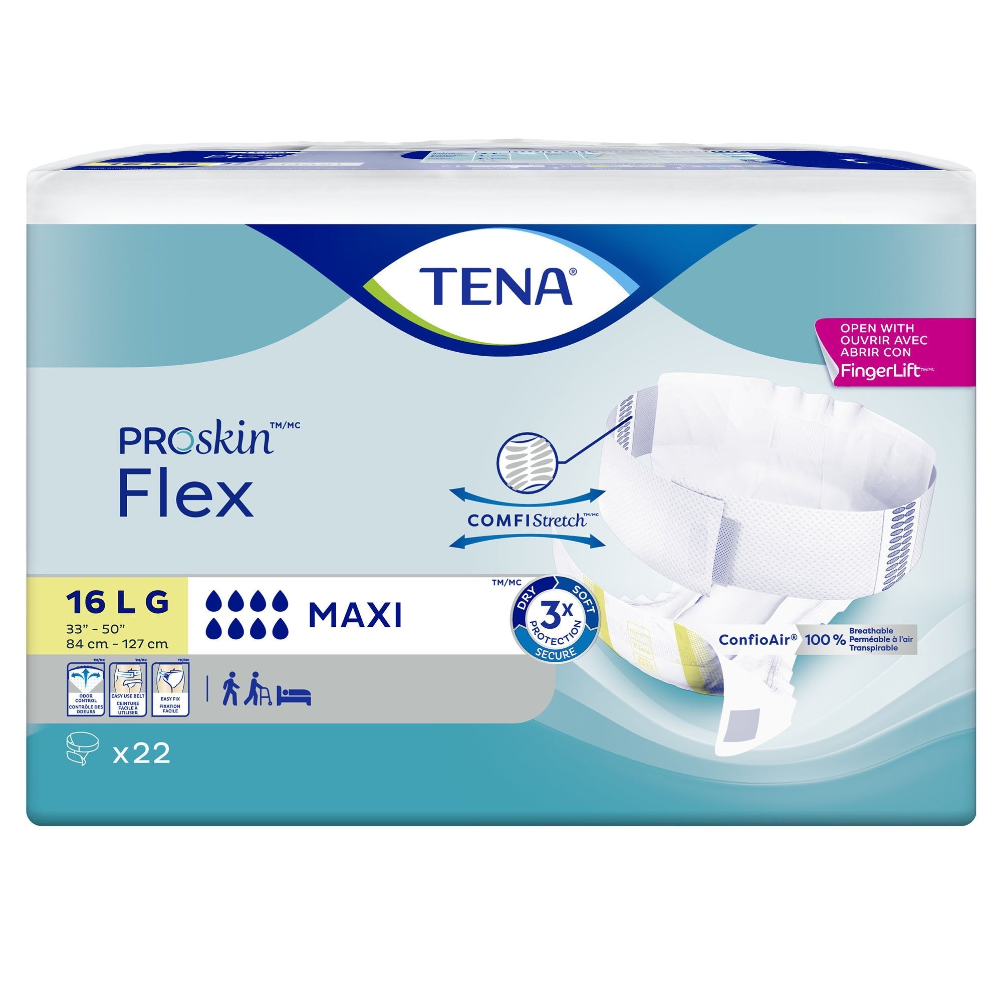 Tena® Flex™ Maxi Incontinence Belted Undergarment, Size 16 (22 Units)