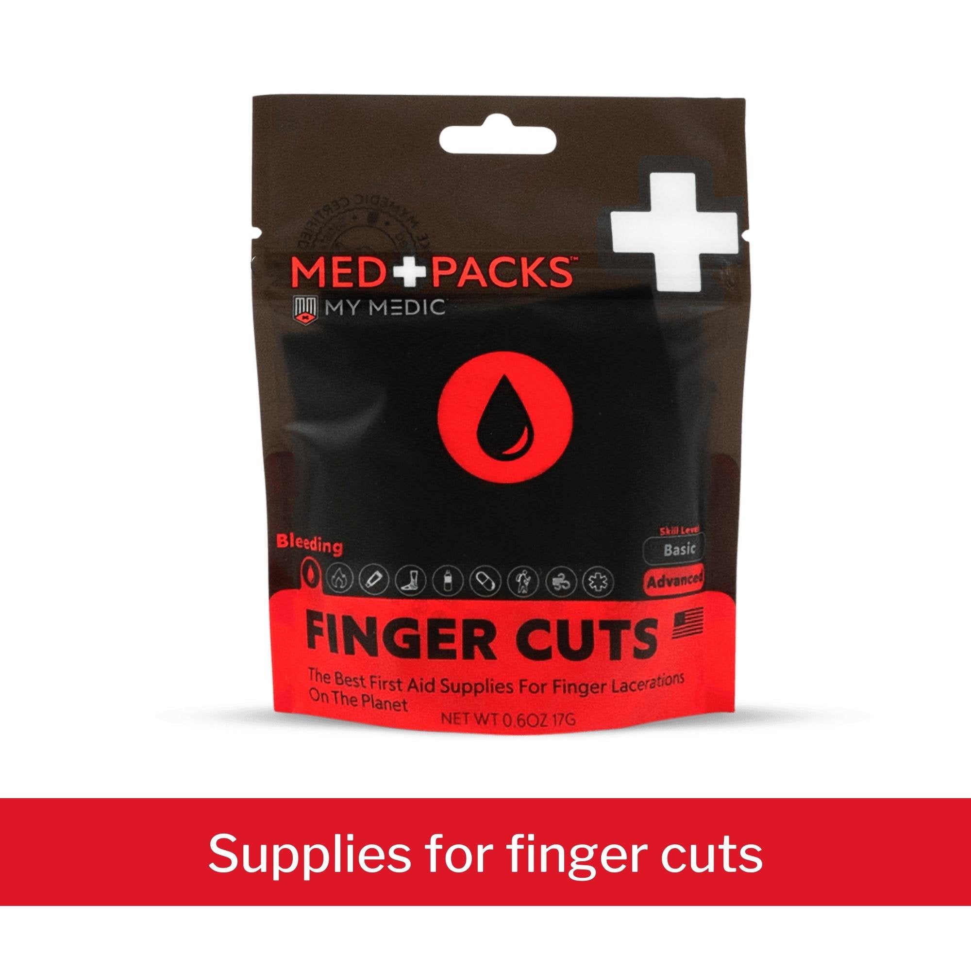 My Medic Med Packs First Aid Kit for Finger Cuts – Emergency Supplies in Portable Pouch (1 Unit)