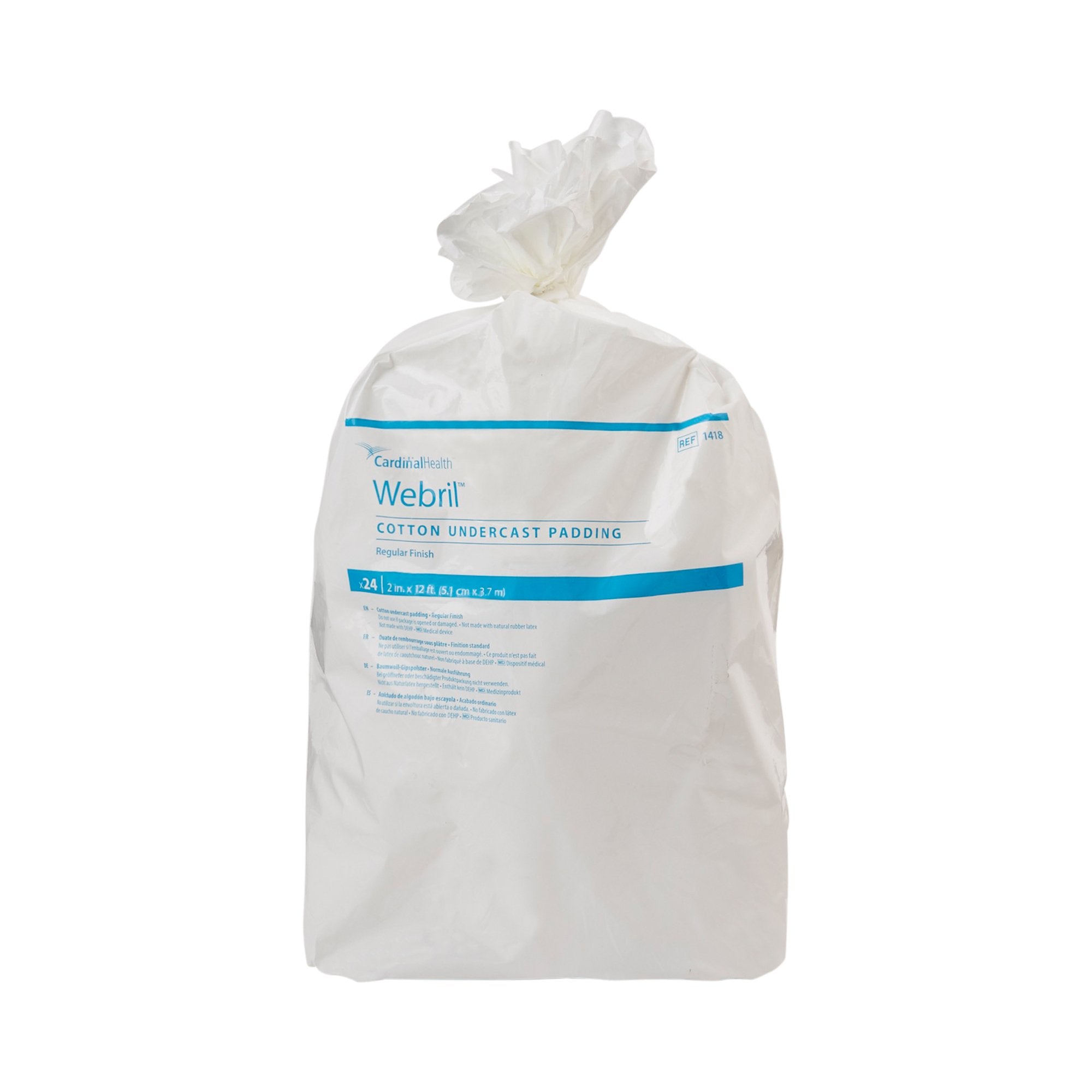 Webril™ Undercast Cotton Cast Padding, Non-Sterile, White, 2 Inch x 4 Yard (72 Units)