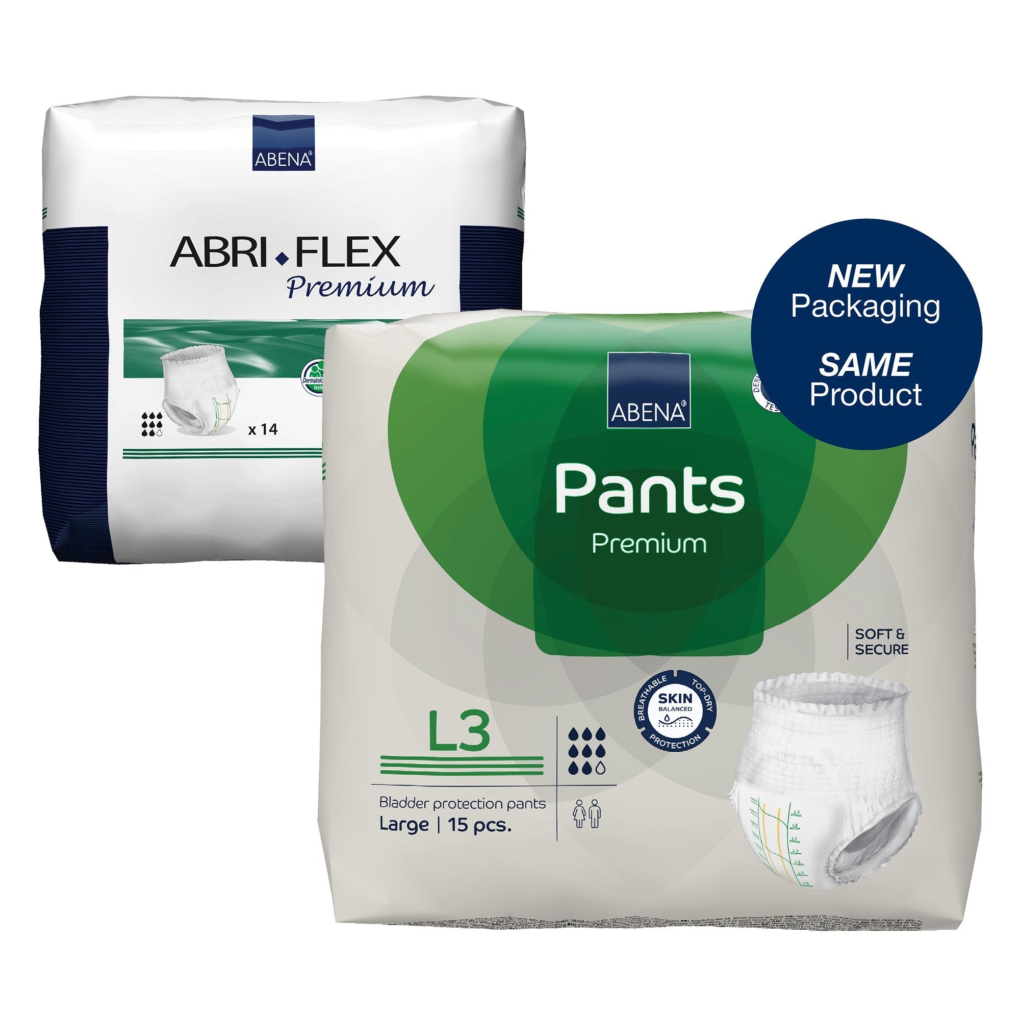 Abena Premium Pants L3 - High Absorbency Incontinence Briefs, Large