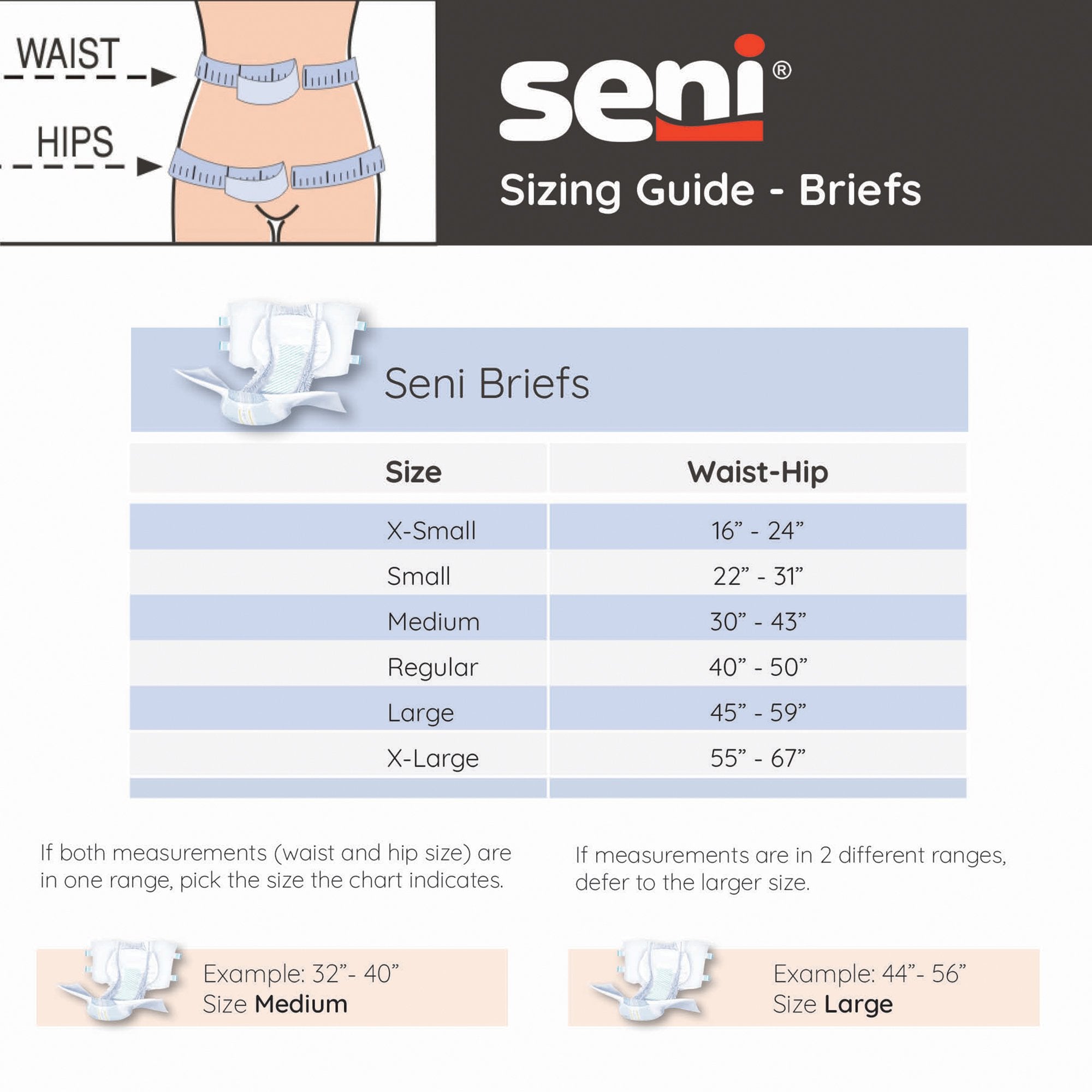 Seni® Classic Plus Moderate to Heavy Absorbency Incontinence Brief, Regular (25 Units)