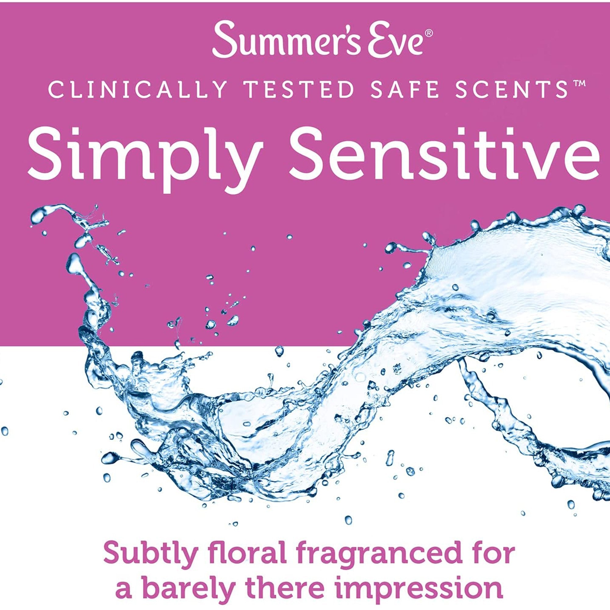 Feminine Hygiene Towelette Summer's Eve® Simply Sensitive Individual Packet Scented 16 Count (16 Units)