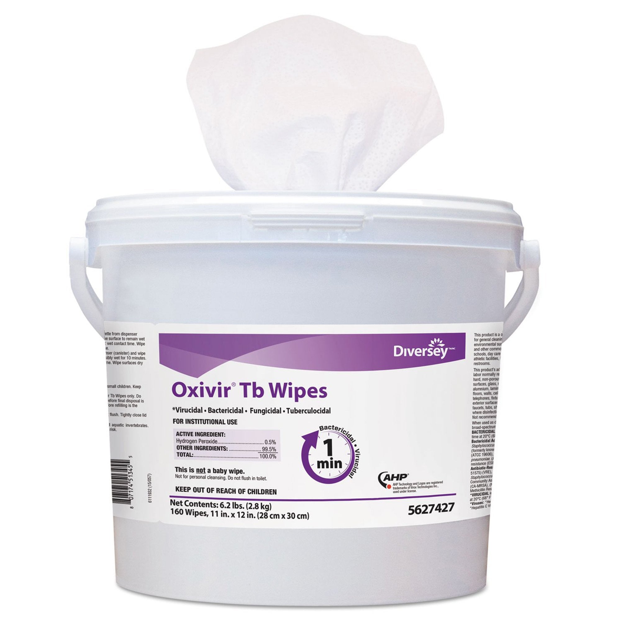 Diversey™ Oxivir® Tb Surface Disinfectant Wipes, 160 count (160 Units)