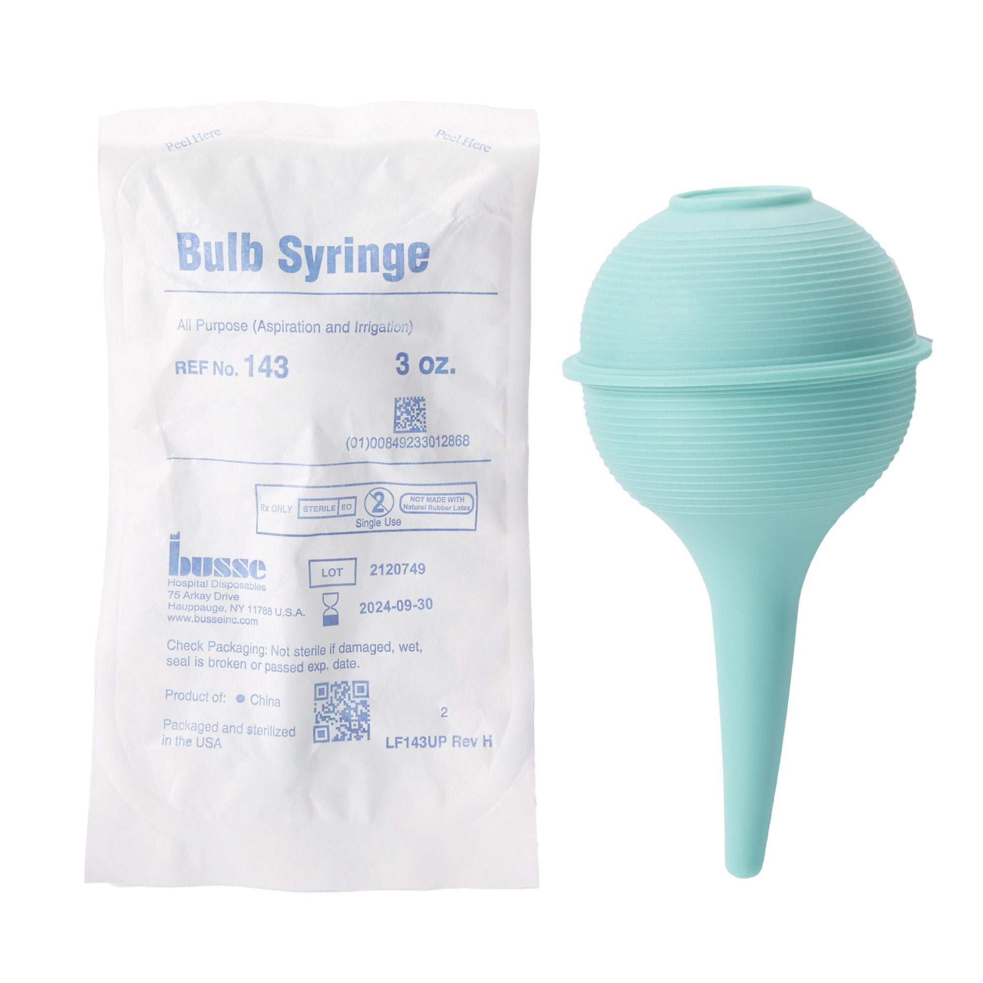 Busse Hospital Disposables Ear / Ulcer Bulb Syringe (50 Units)