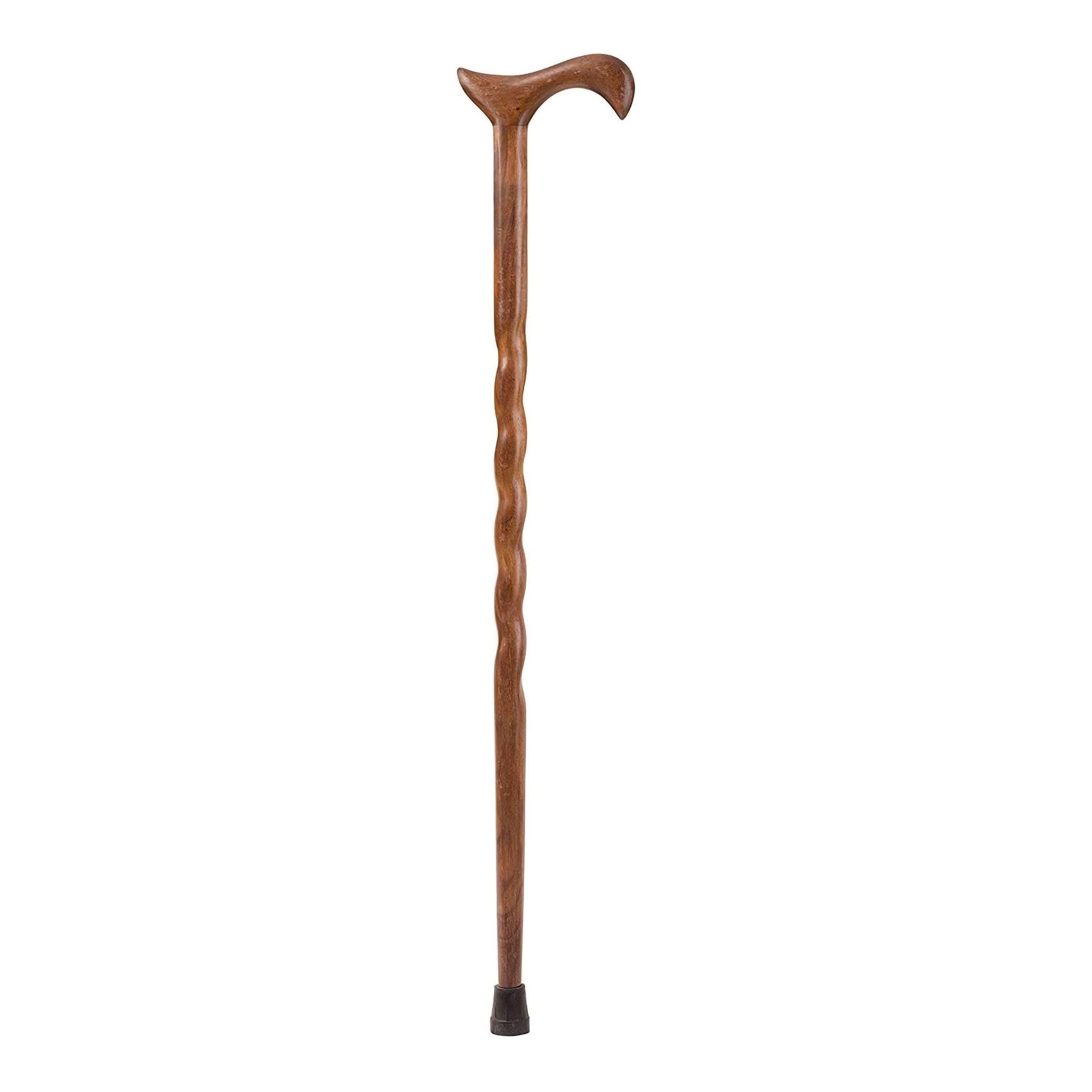 Brazos™ Twisted Walnut Derby Handcrafted Walking Cane, 34-Inch Height (1 Unit)