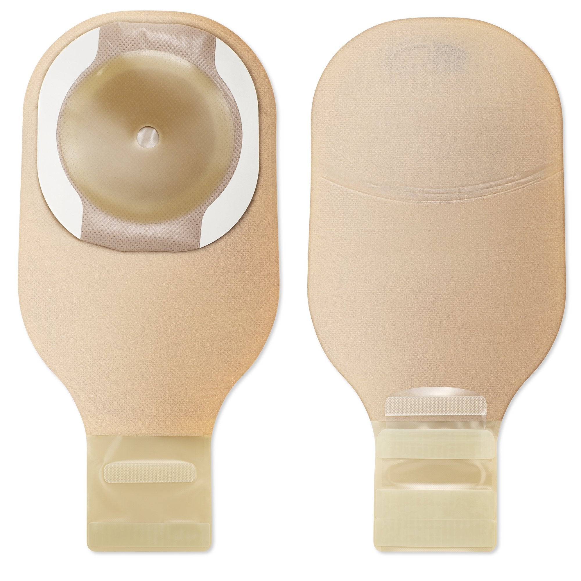 One-Piece Drainable Beige Ostomy Pouch, 12 Inch Length, 1-9/16 Inch Stoma (10 Units)