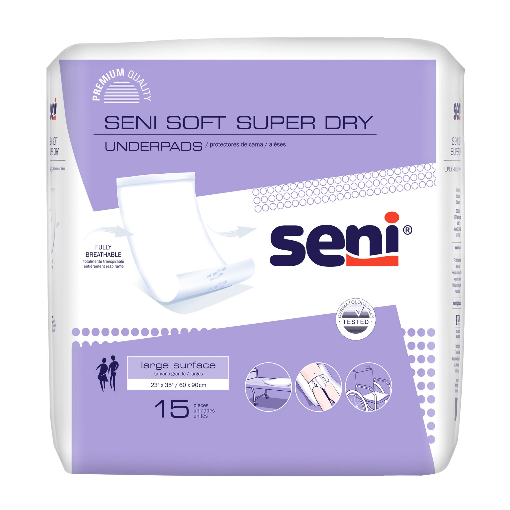 Seni® Soft Super Dry Underpads, 23 x 35 in. (15 Units)