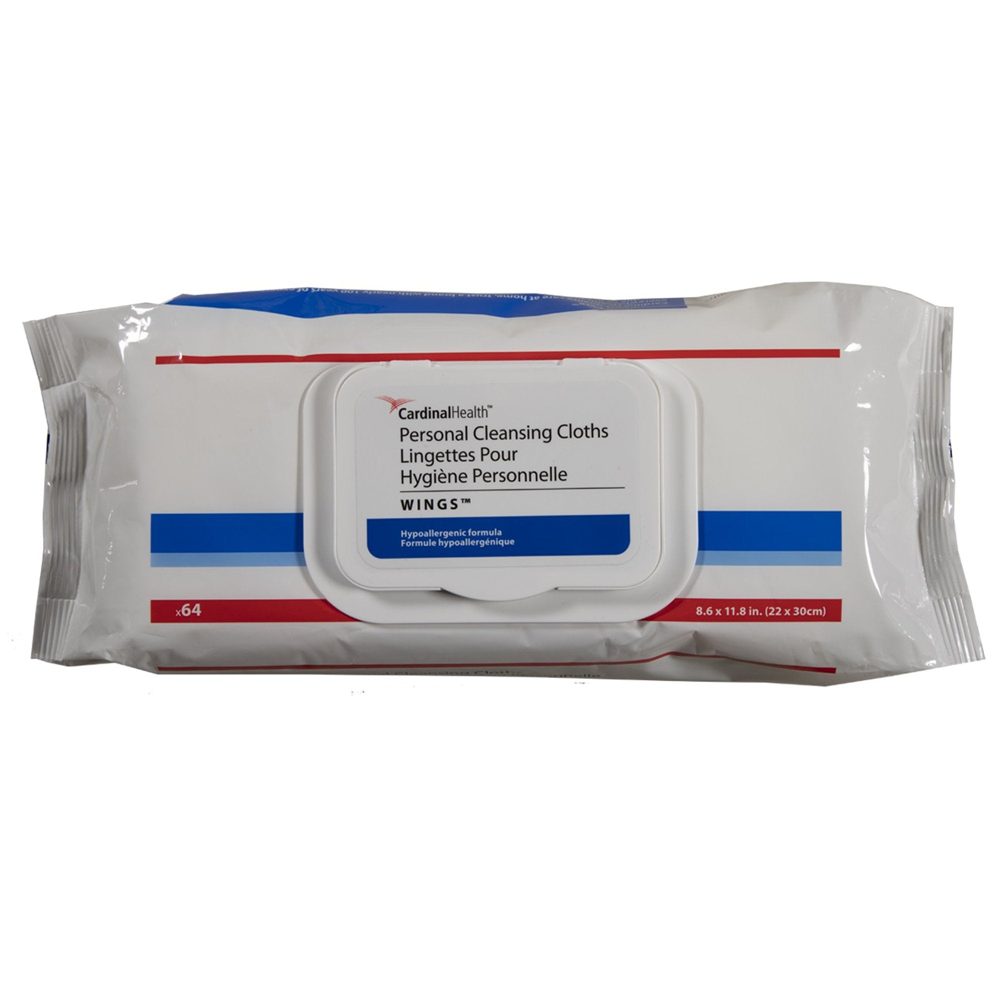 Cardinal Health™ Wings™ Personal Cleansing Wipes, Soft Pack (768 Units)