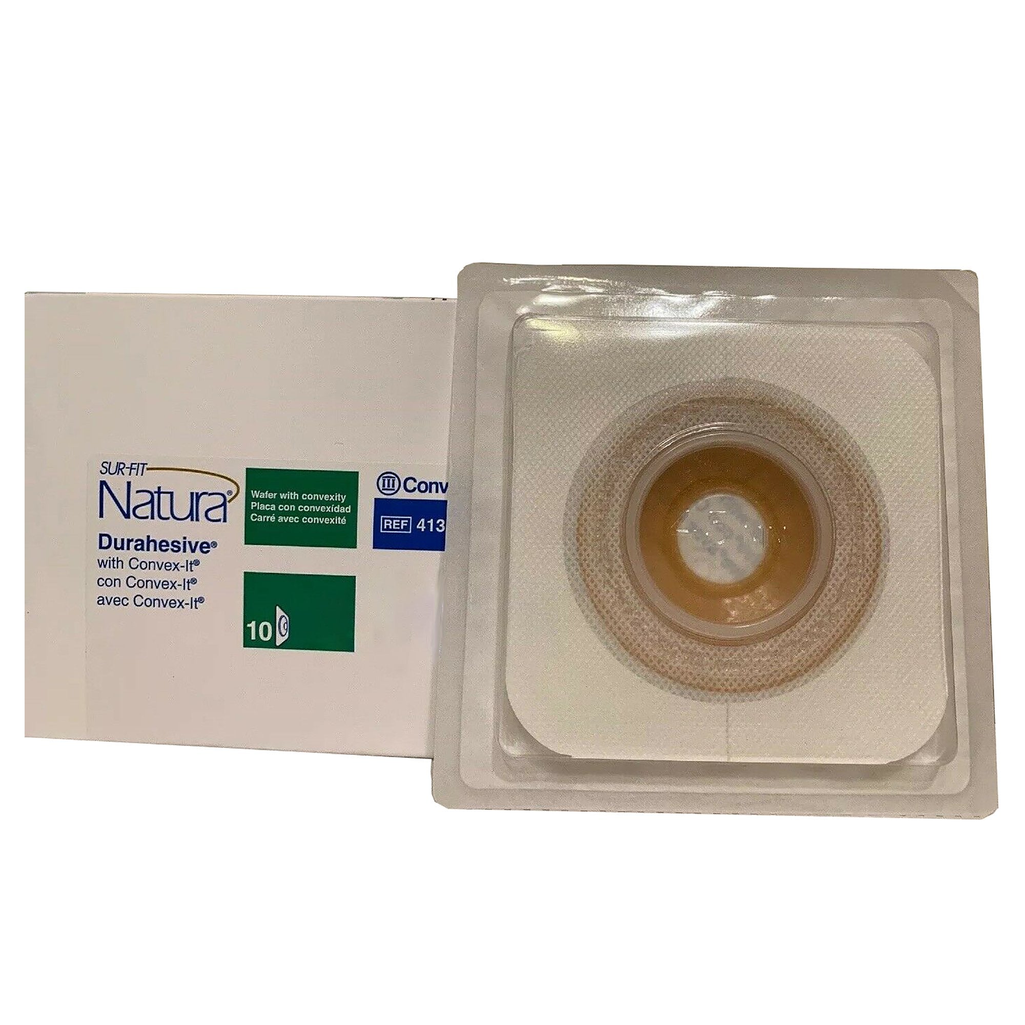 Sur-Fit Natura® Durahesive® Ostomy Barrier With 7/8-1¼ Inch Stoma Opening (10 Units)