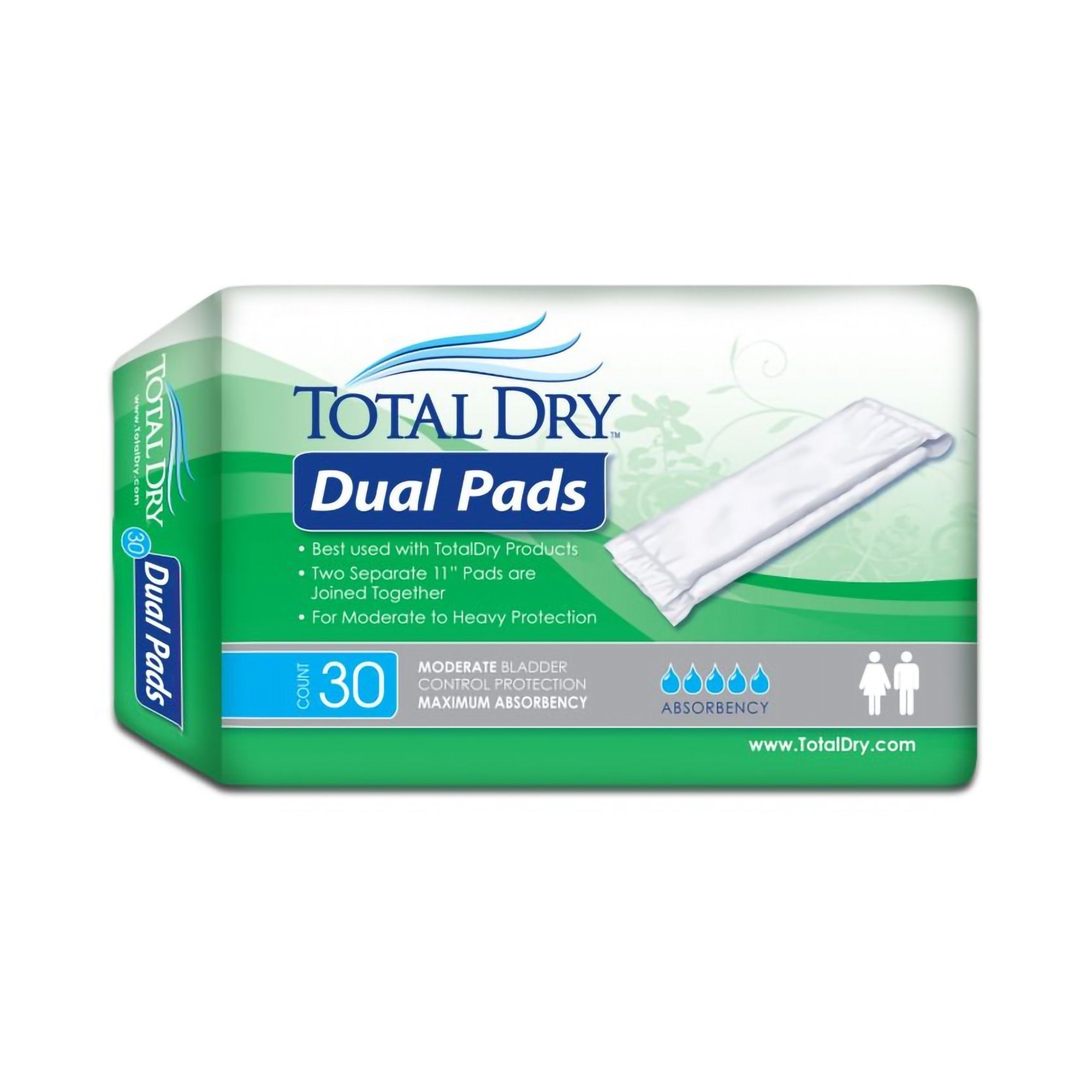 TotalDry™ Maximum Absorbency Incontinence Liner, 11-Inch Length (30 Units)