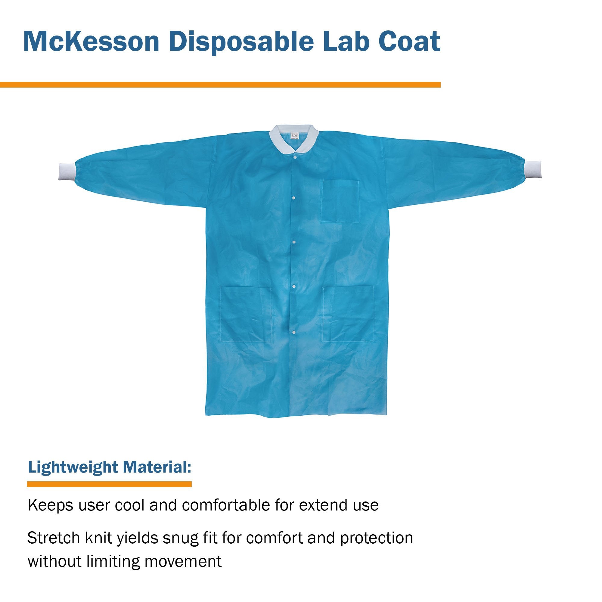 McKesson Lab Coat, Large / X-Large, Blue (30 Units)