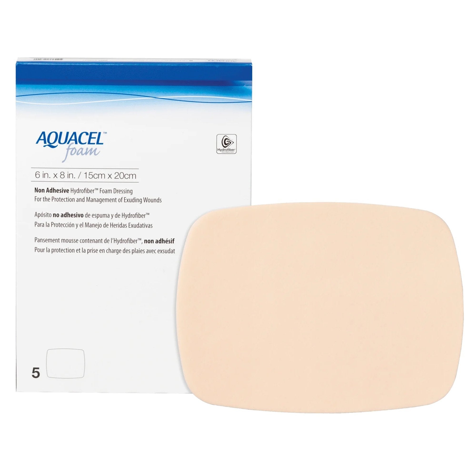 Aquacel® Nonadhesive without Border Foam Dressing, 6 x 8 Inch (1 Unit)