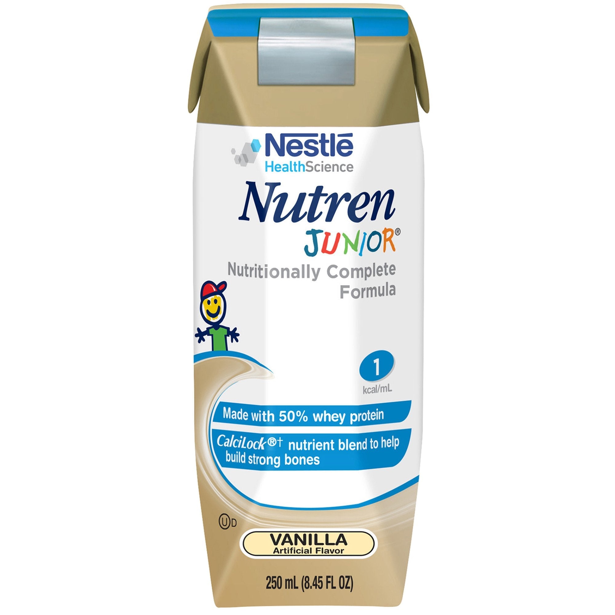 Nutren® Junior Vanilla Pediatric Oral Supplement / Tube Feeding Formula, 8.45 oz. Tetra Prisma® (24 Units)