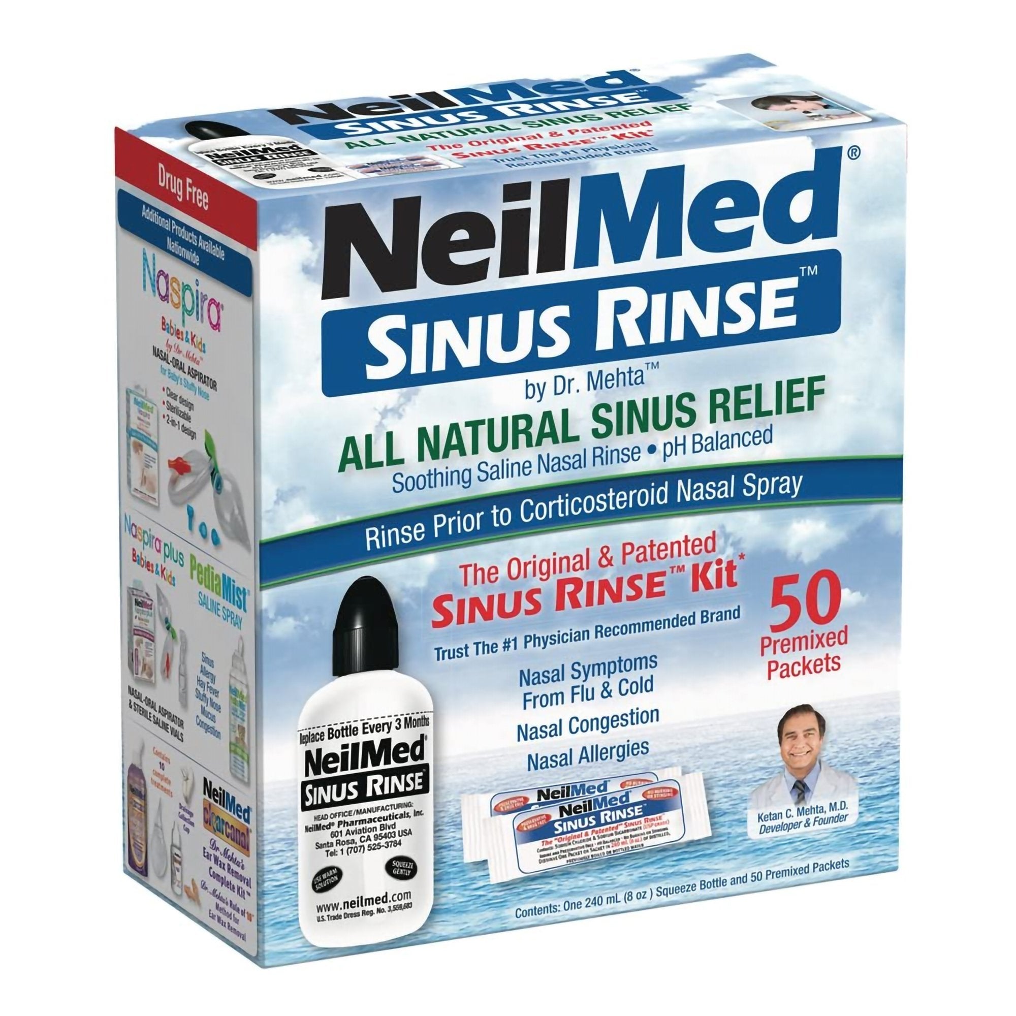 Neilmed® Sinus Rinse™ Saline Nasal Rinse Kit (1 Unit)