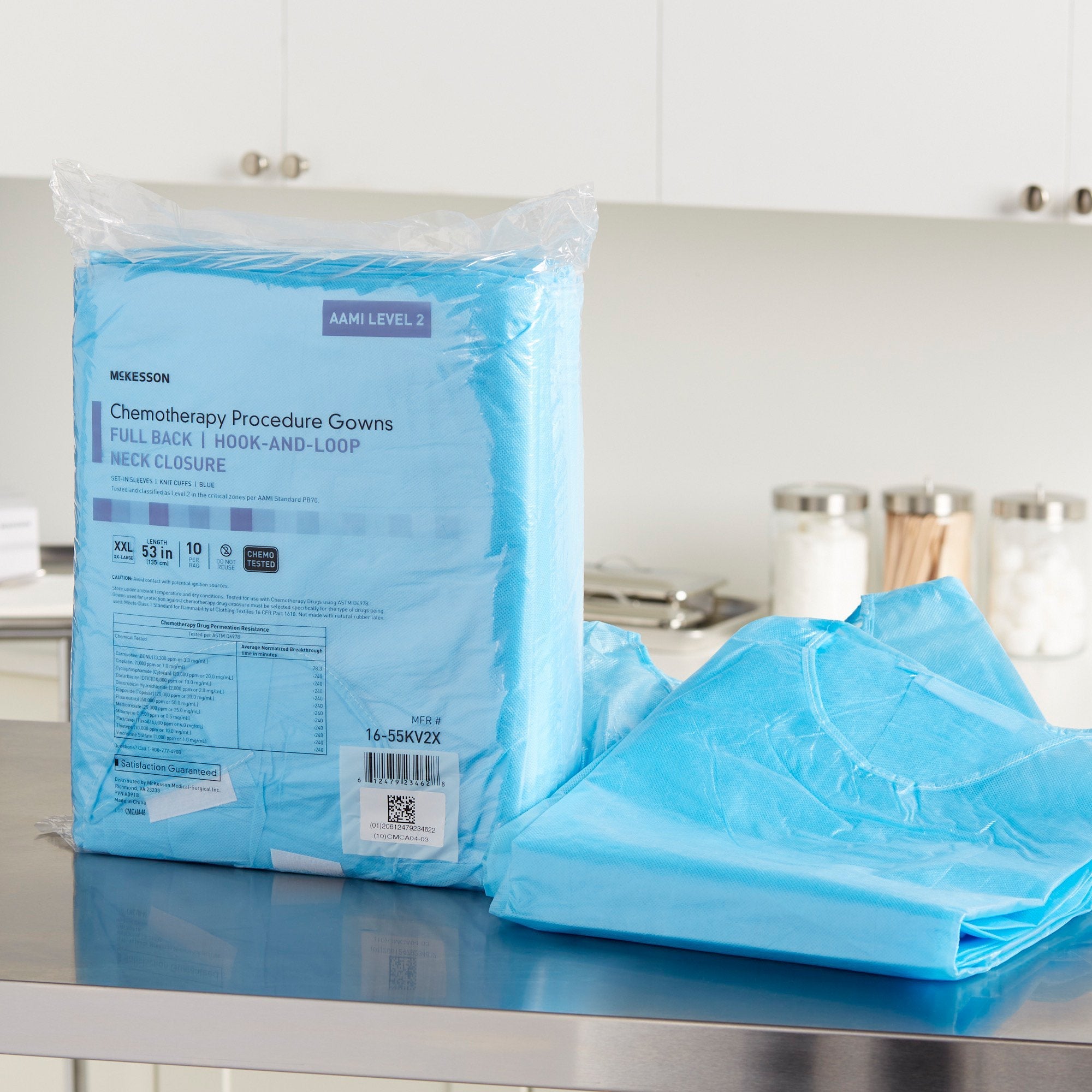 McKesson Chemotherapy Procedure Isolation Gown, 2X Large (30 Units)
