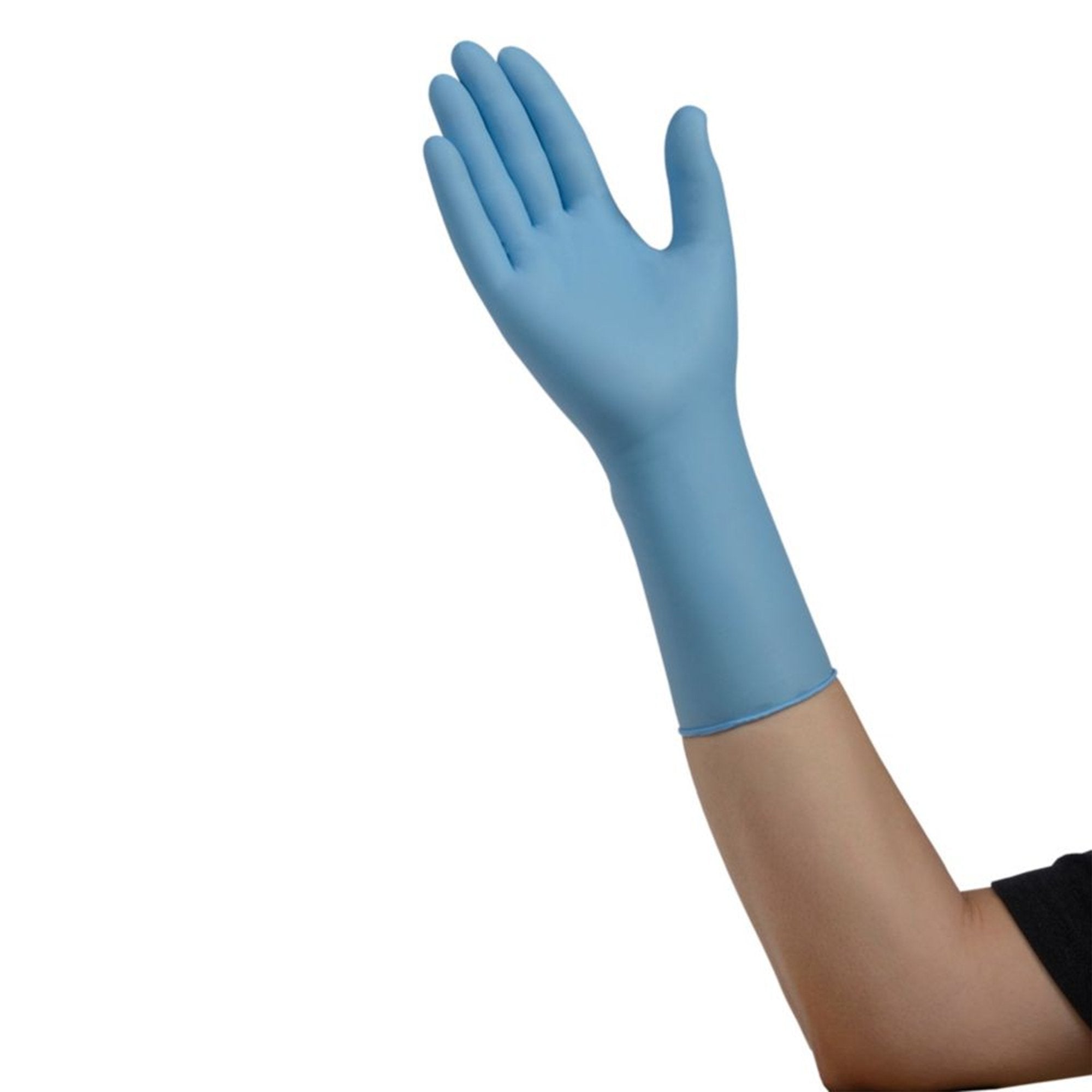 Flexam® Nitrile Extended Cuff Length Exam Glove, Medium, Blue (50 Units)