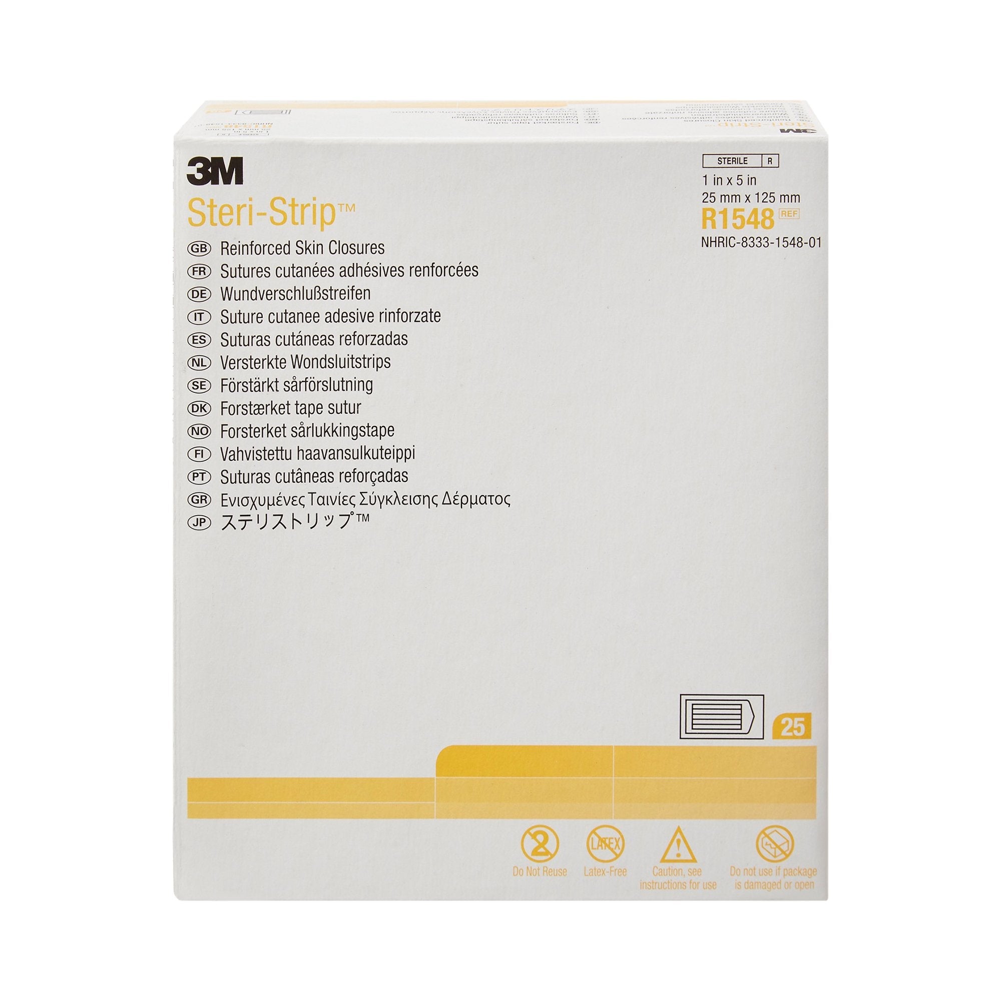 3M™ Steri-Strip™ Skin Closure Strip, 1 x 5 in. (100 Units)