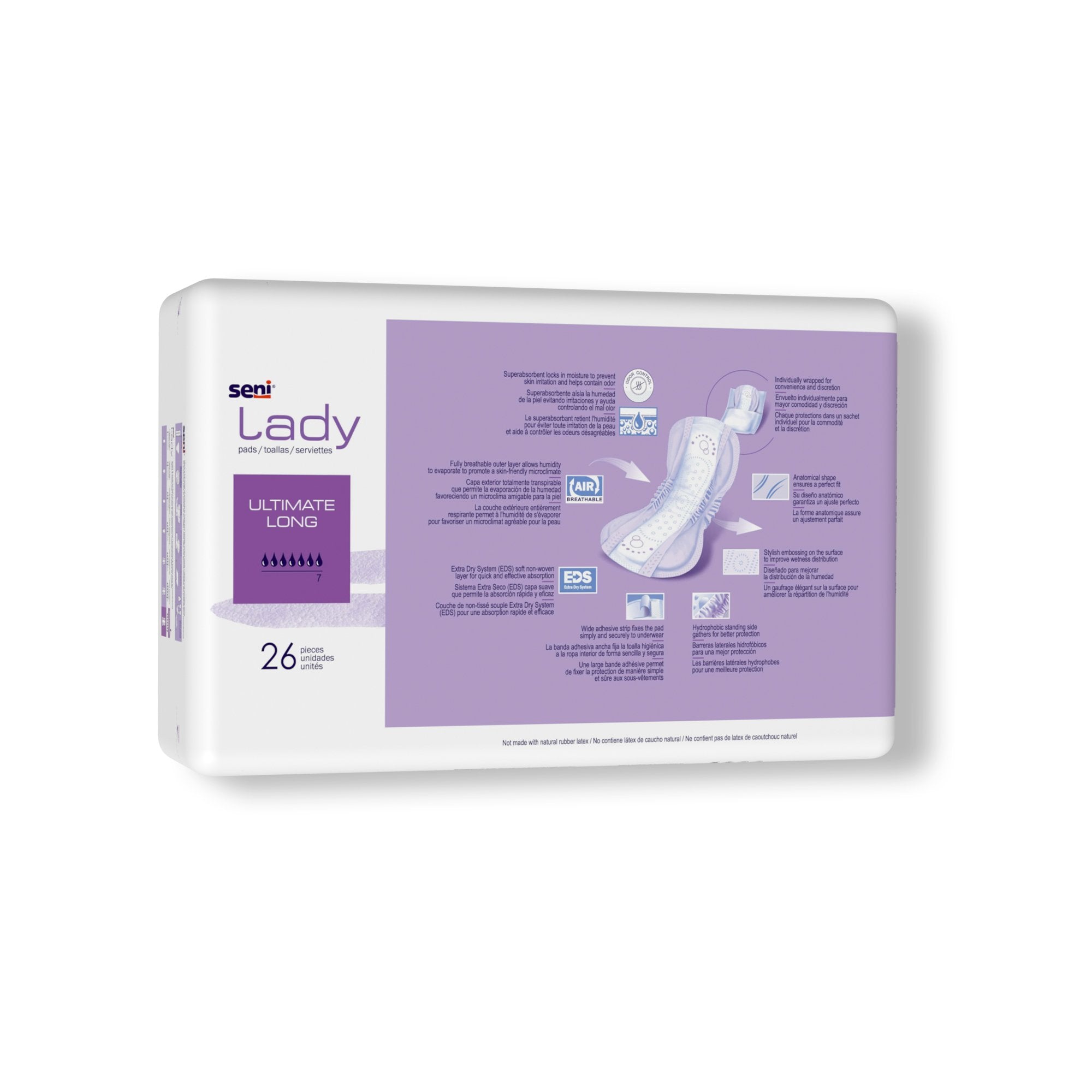 Seni® Lady Ultimate Pads, Long (208 Units)