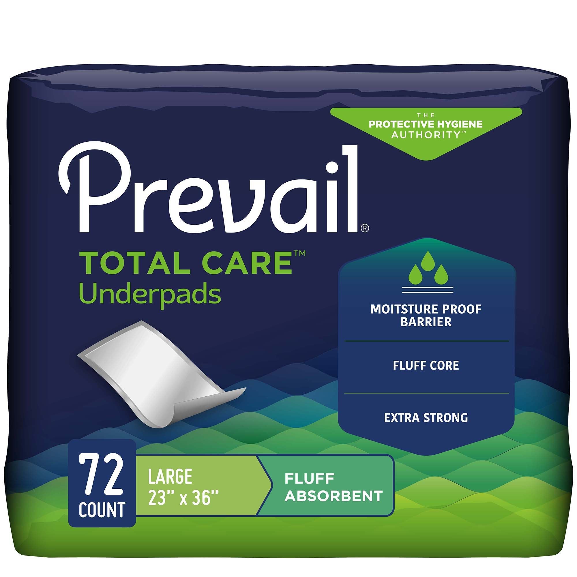 Prevail® Fluff Underpad, 23 x 36 Inch (72 Units)