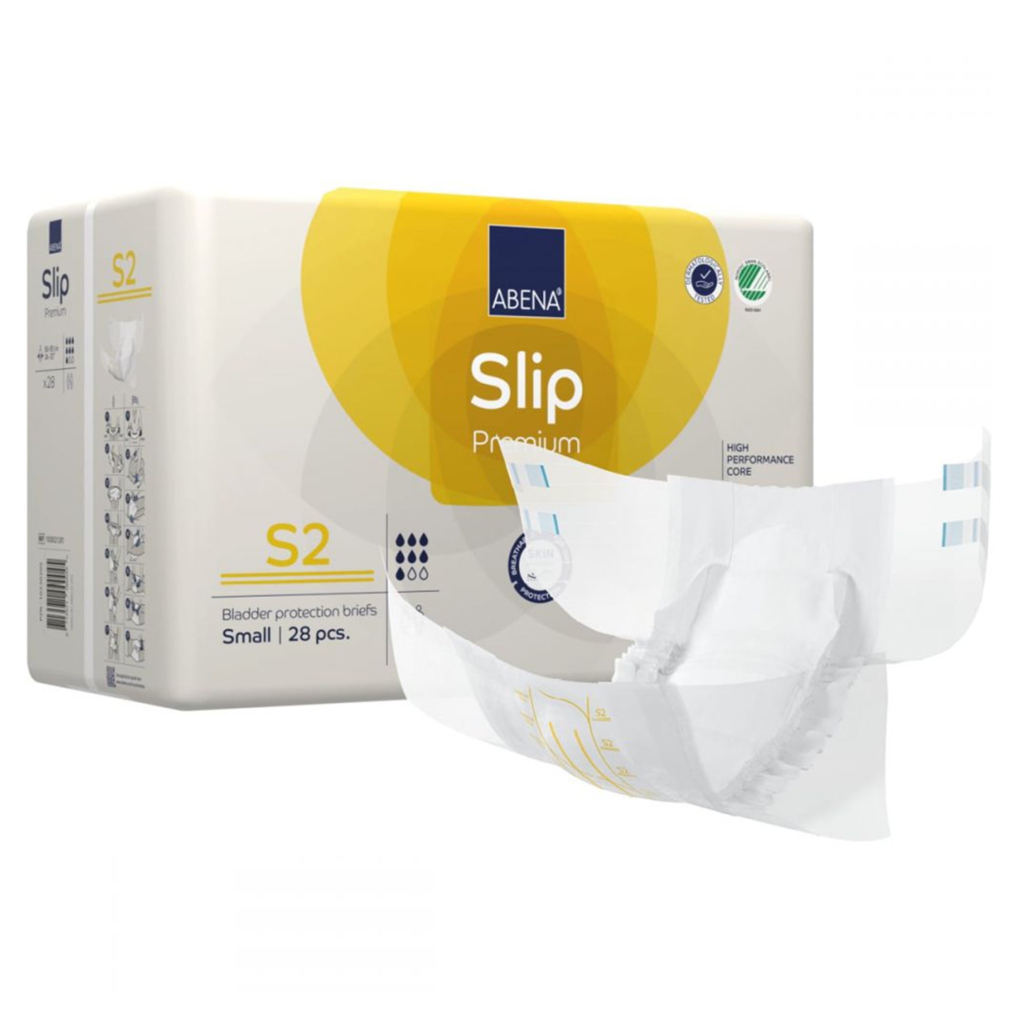 Abena® Slip Premium S2 Small Incontinence Briefs, 28-Pack