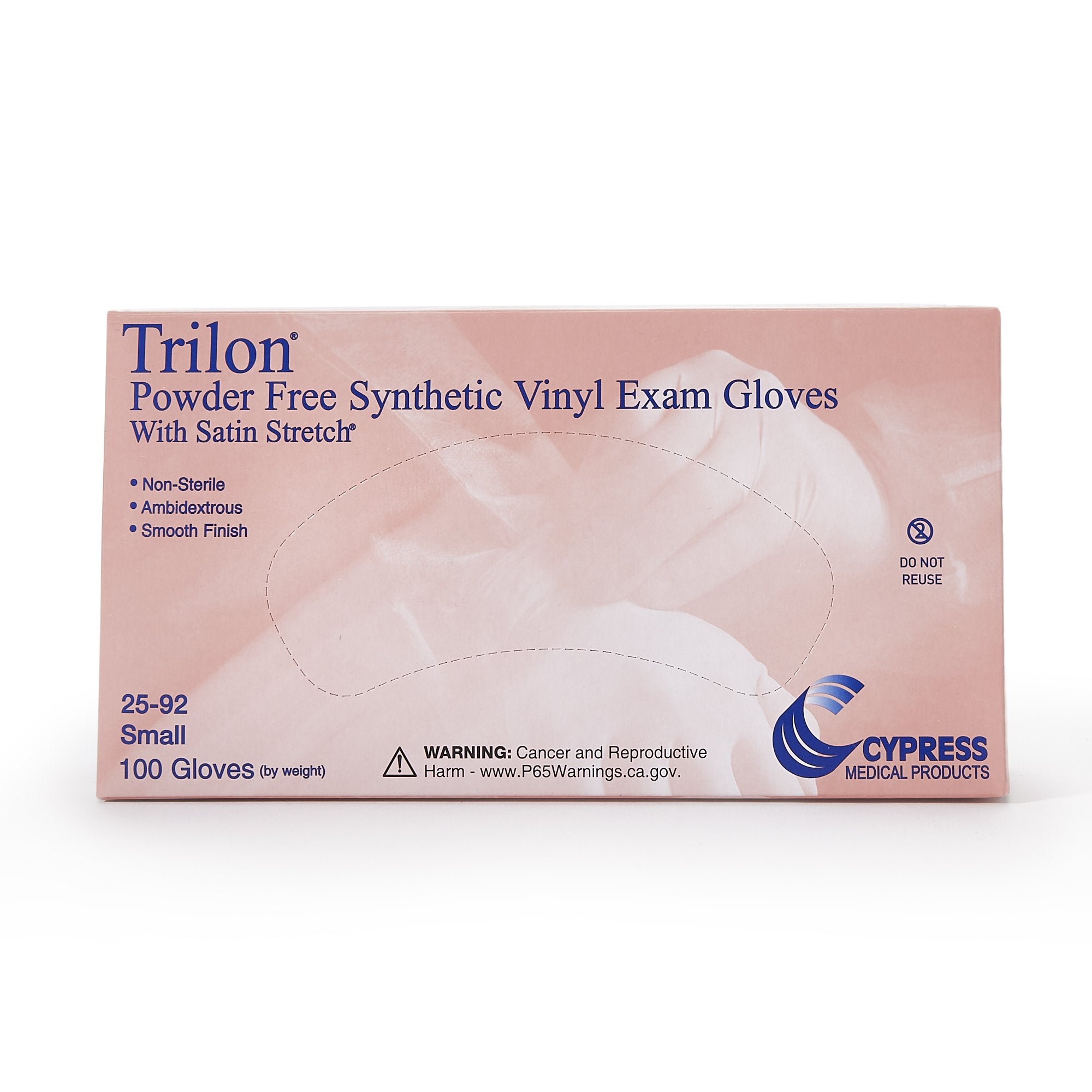 Trilon® Vinyl Exam Glove, Small, Clear (100 Units)