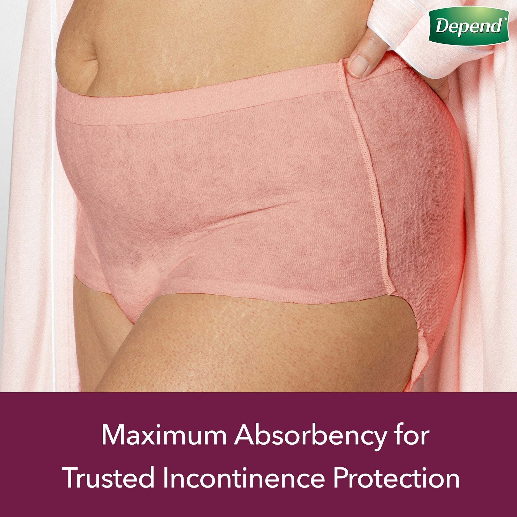 Depend® Silhouette® Classic Women's Underwear, Medium, Pink (22 Units)