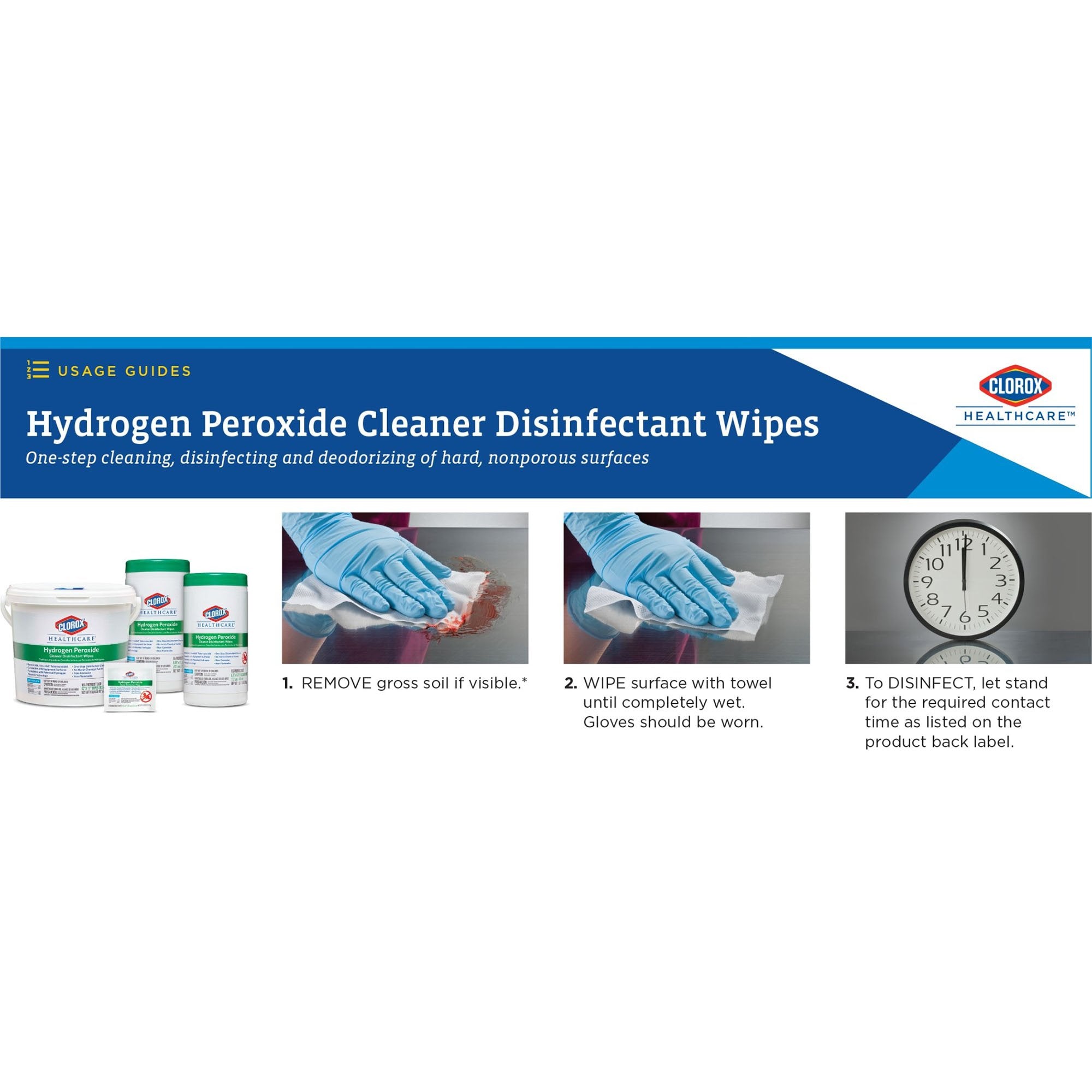 Clorox Healthcare® Hydrogen Peroxide Cleaner Disinfectant Wipes (1 Unit)