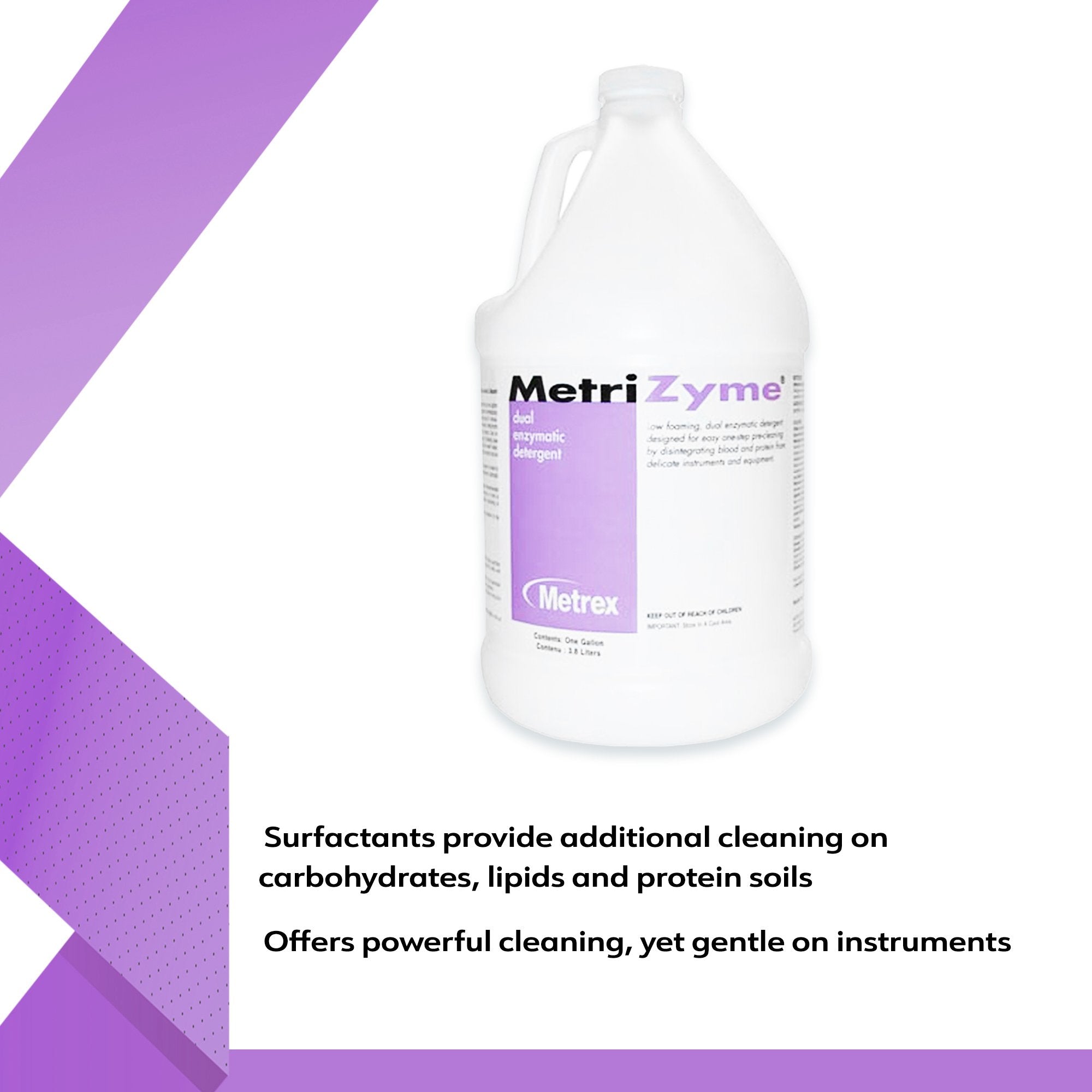 MetriZyme® Dual Enzymatic Instrument Detergent, 1 gal Jug (1 Unit)
