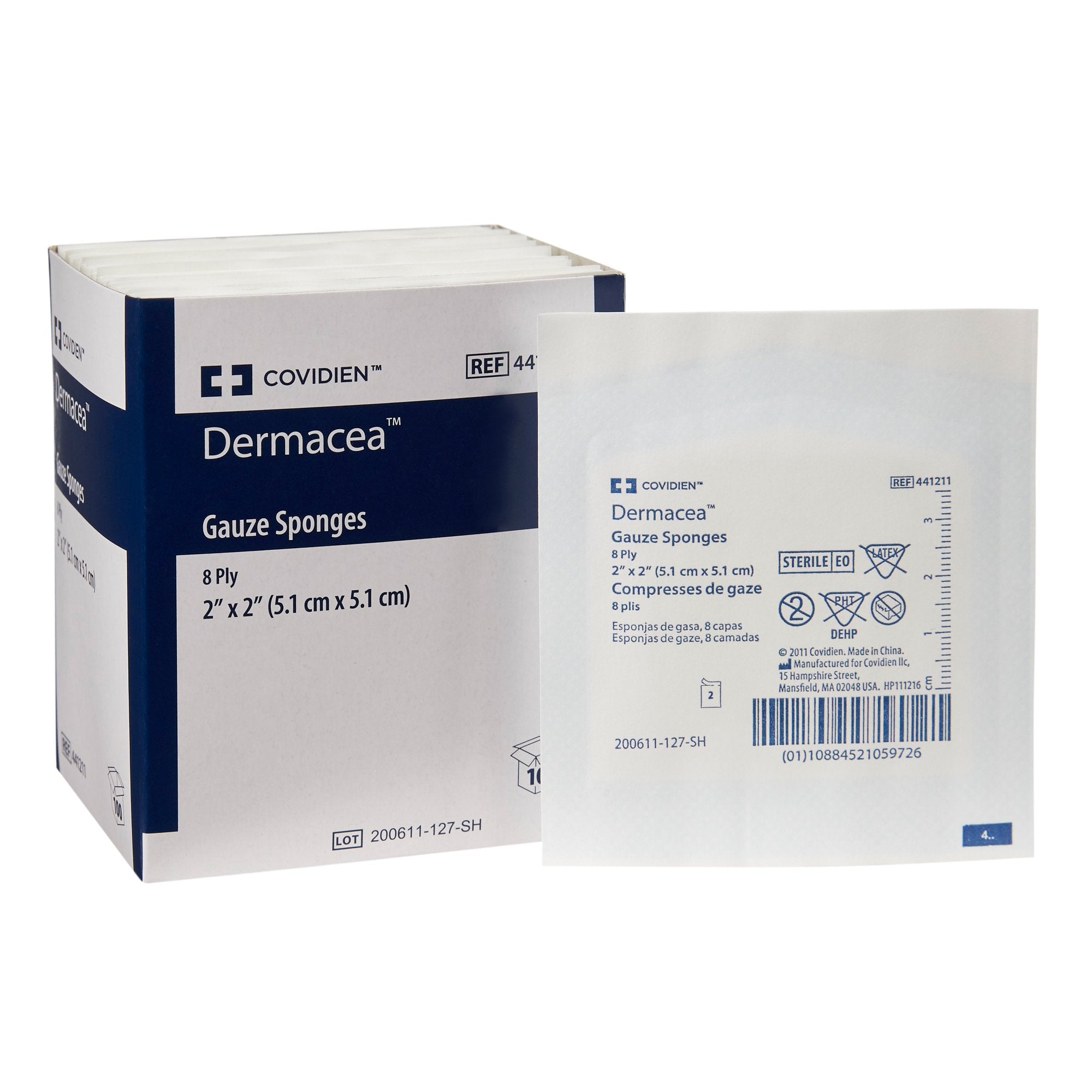 Dermacea™ Sterile Gauze Sponge, 2 x 2 Inch (50 Units)