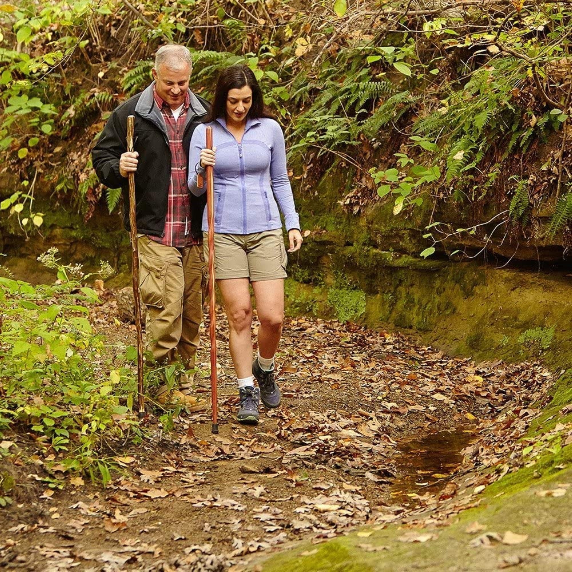 Brazos™ Twisted Oak Traveler's Handcrafted Walking Stick, 55-Inch, Red (1 Unit)