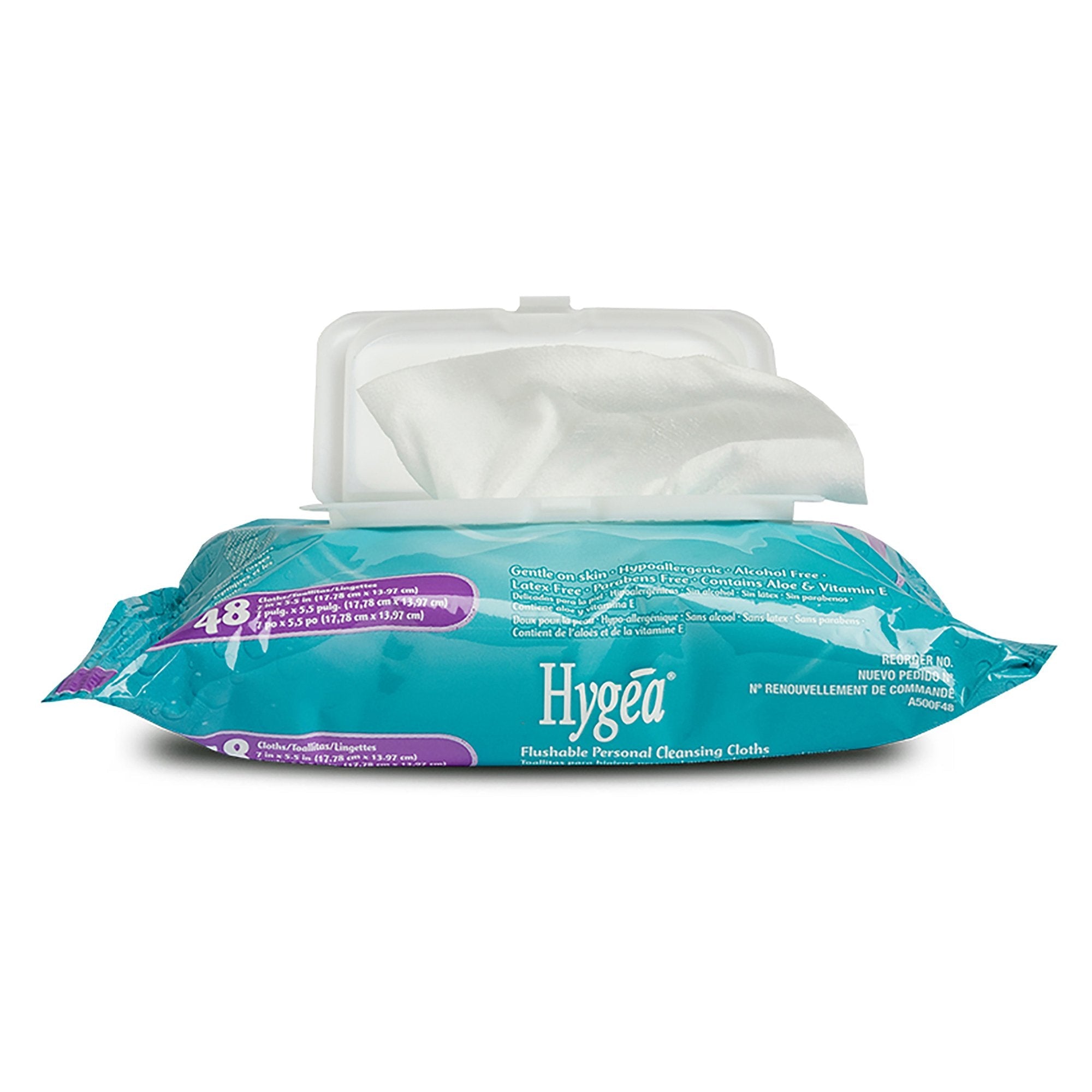 Hygea® Floral Scent Personal Cleansing Cloths – Gentle, Moisturizing, 48ct