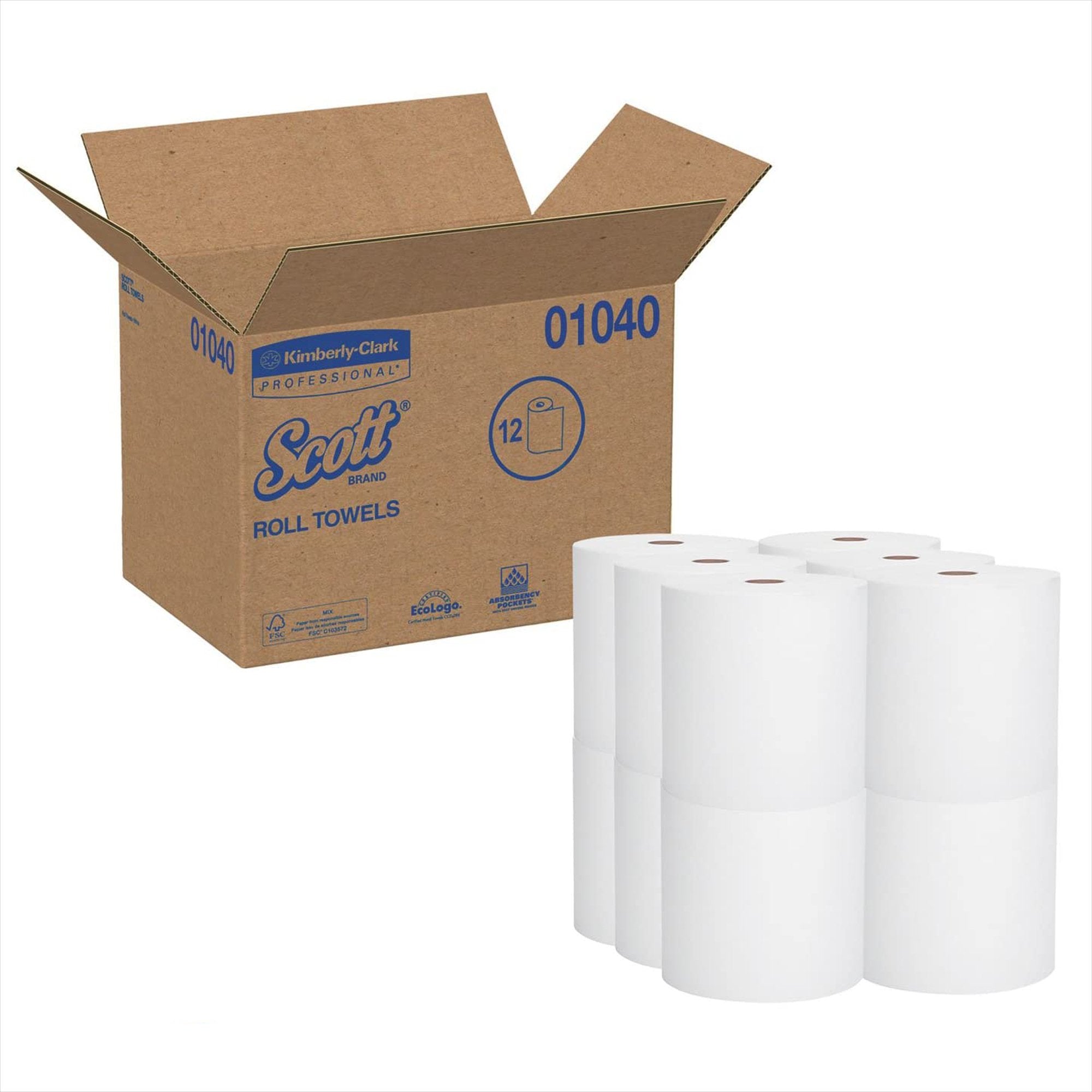 Scott Paper Towel, Hardwound Roll, 8" x 800' (12 Units)